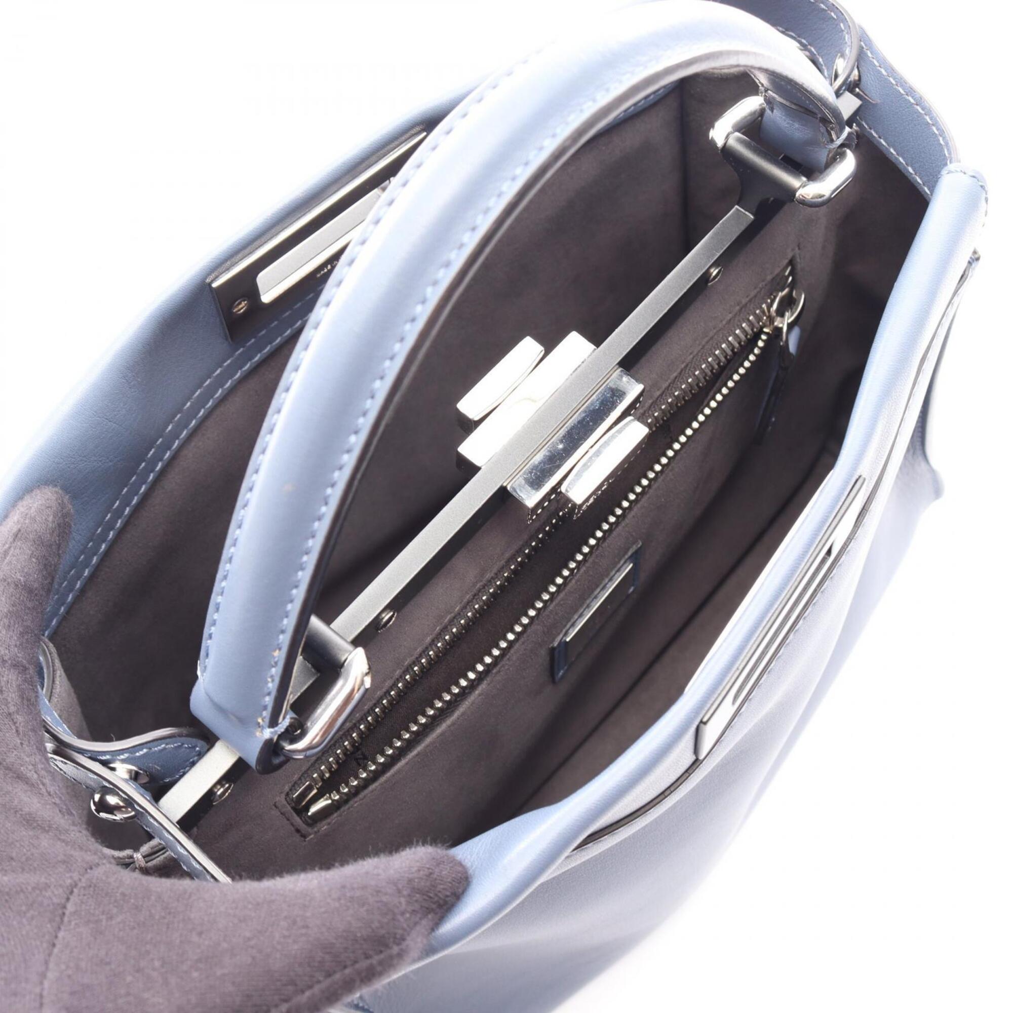 Fendi Blue Leather Handbag (Pre-Owned)