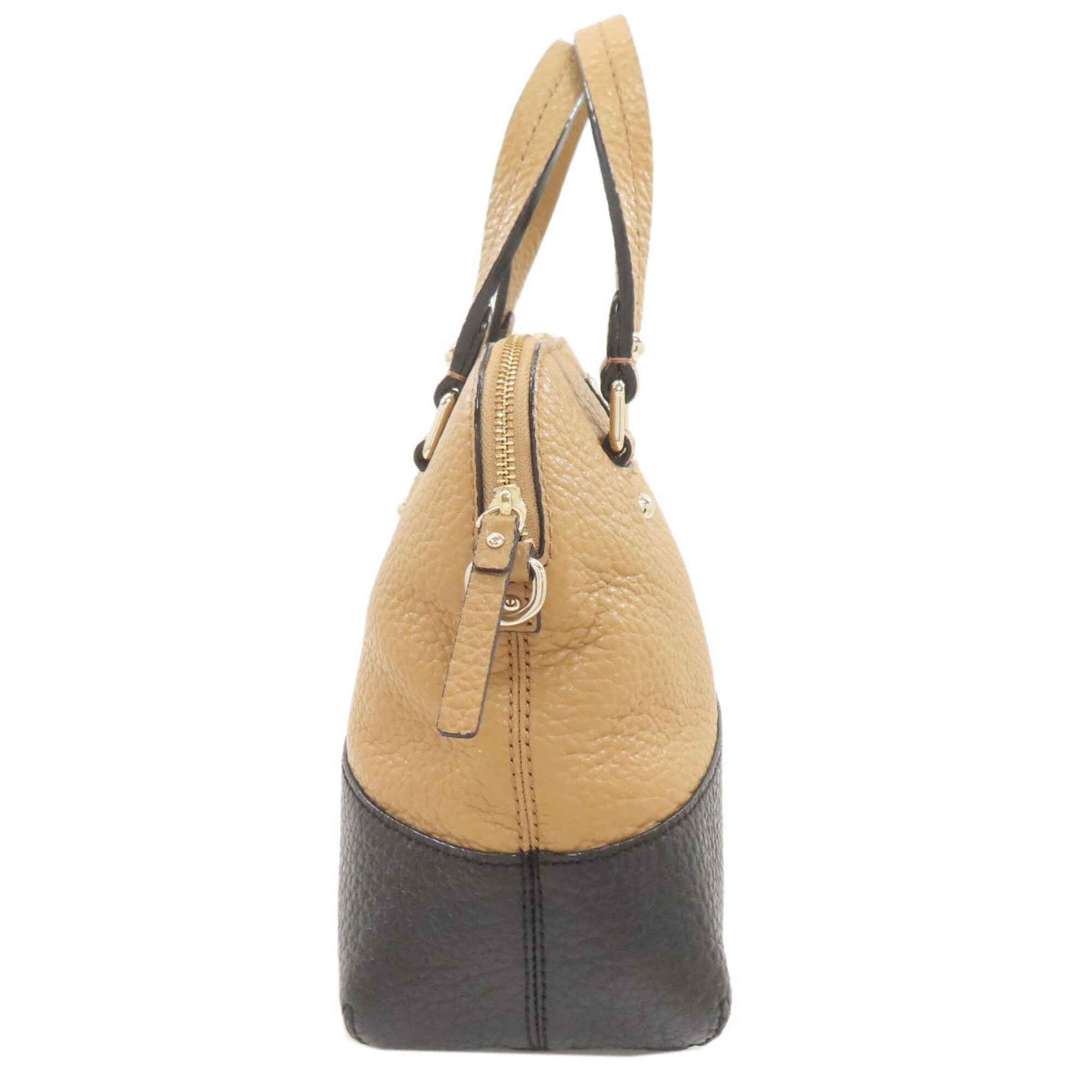 Kate Spade Black Brown Leather Handbag (Pre-Owned)