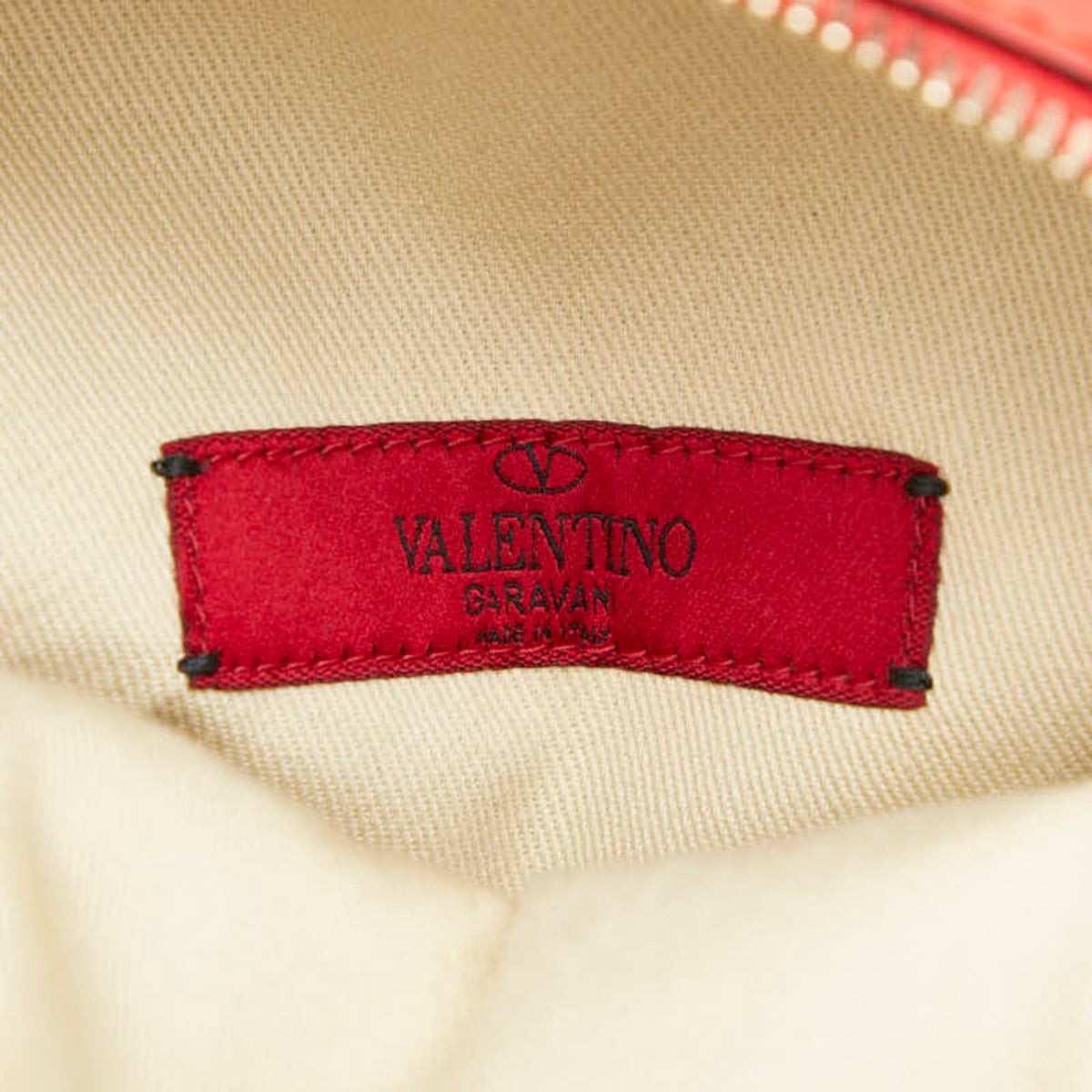 Valentino Red Color Leather Backpack (Pre-Owned)