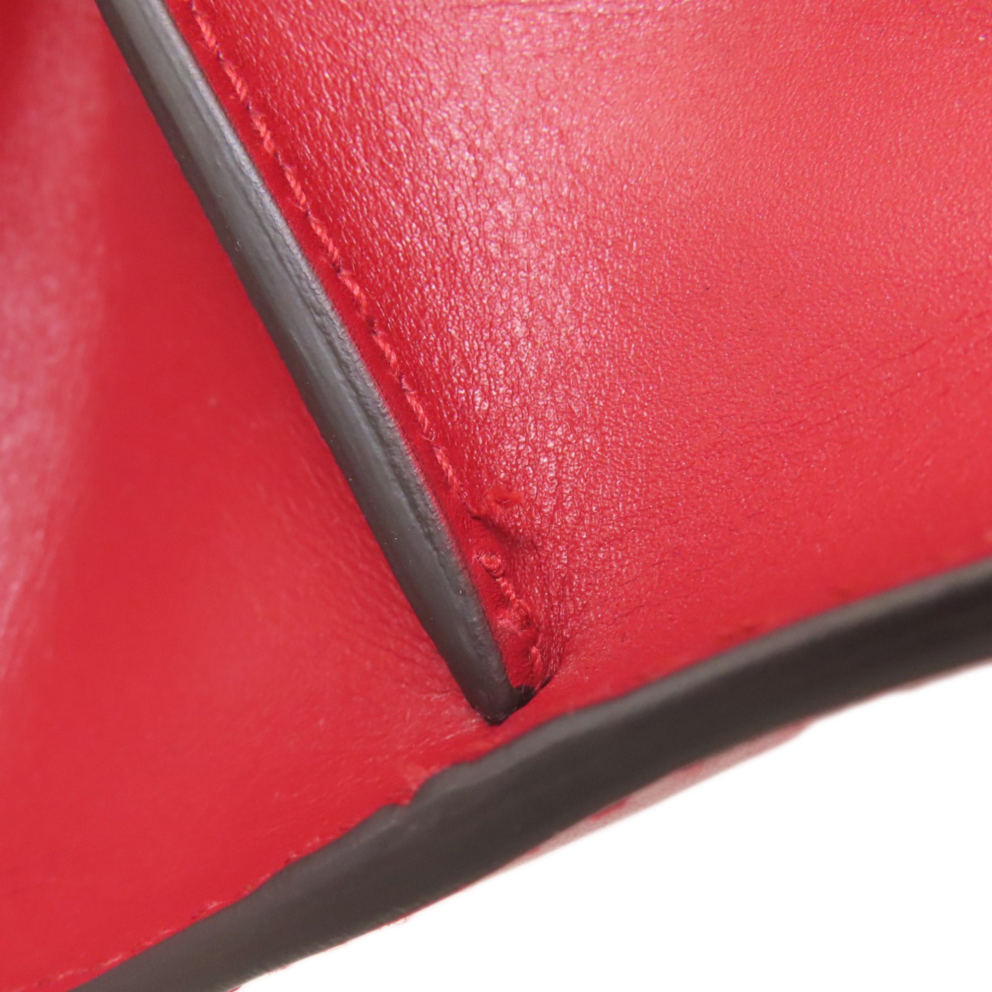 Gucci Red Color Leather Handbag (Pre-Owned)
