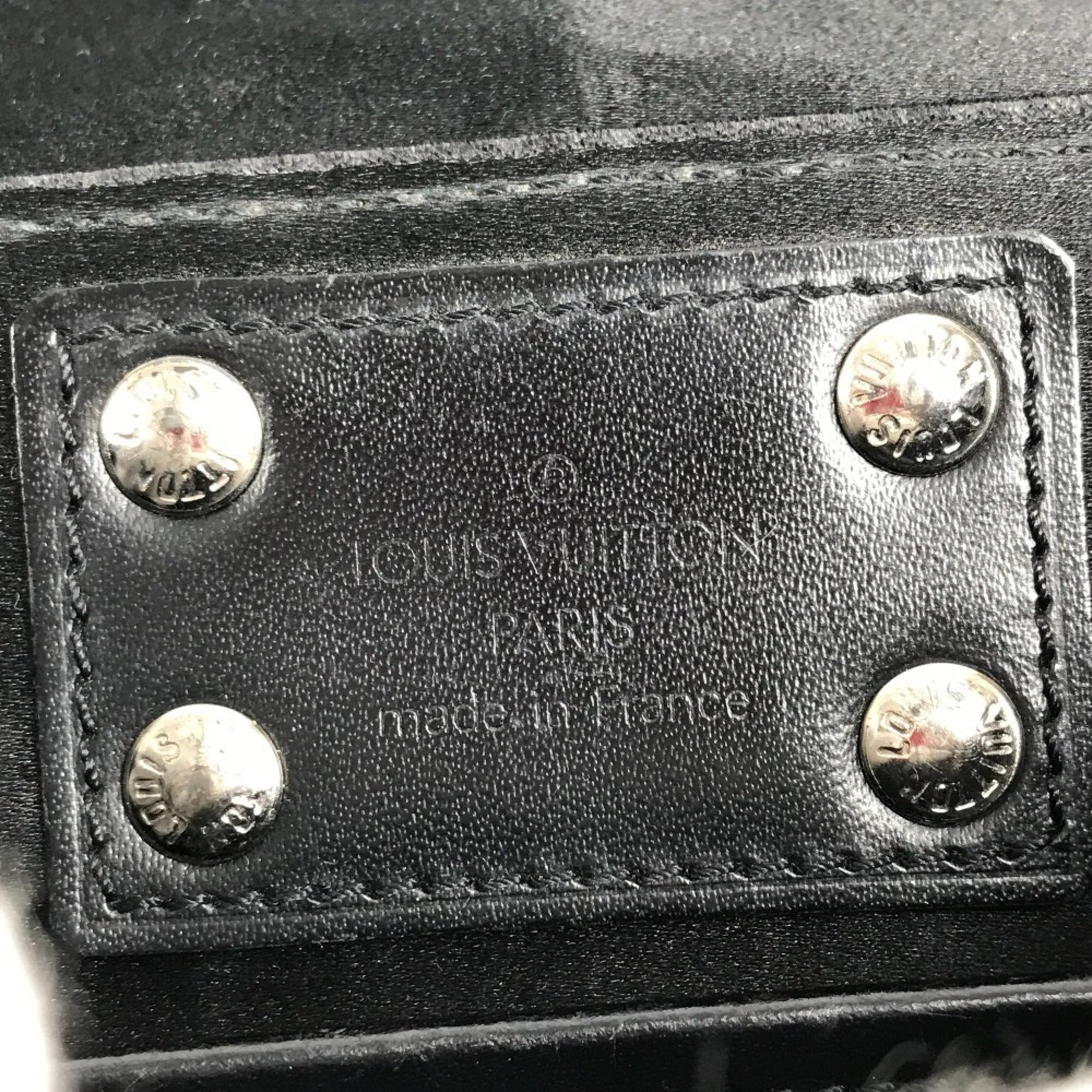 Louis Vuitton Black Monogram Satin Leather Pochette Shoulder Bag (Pre-Owned)