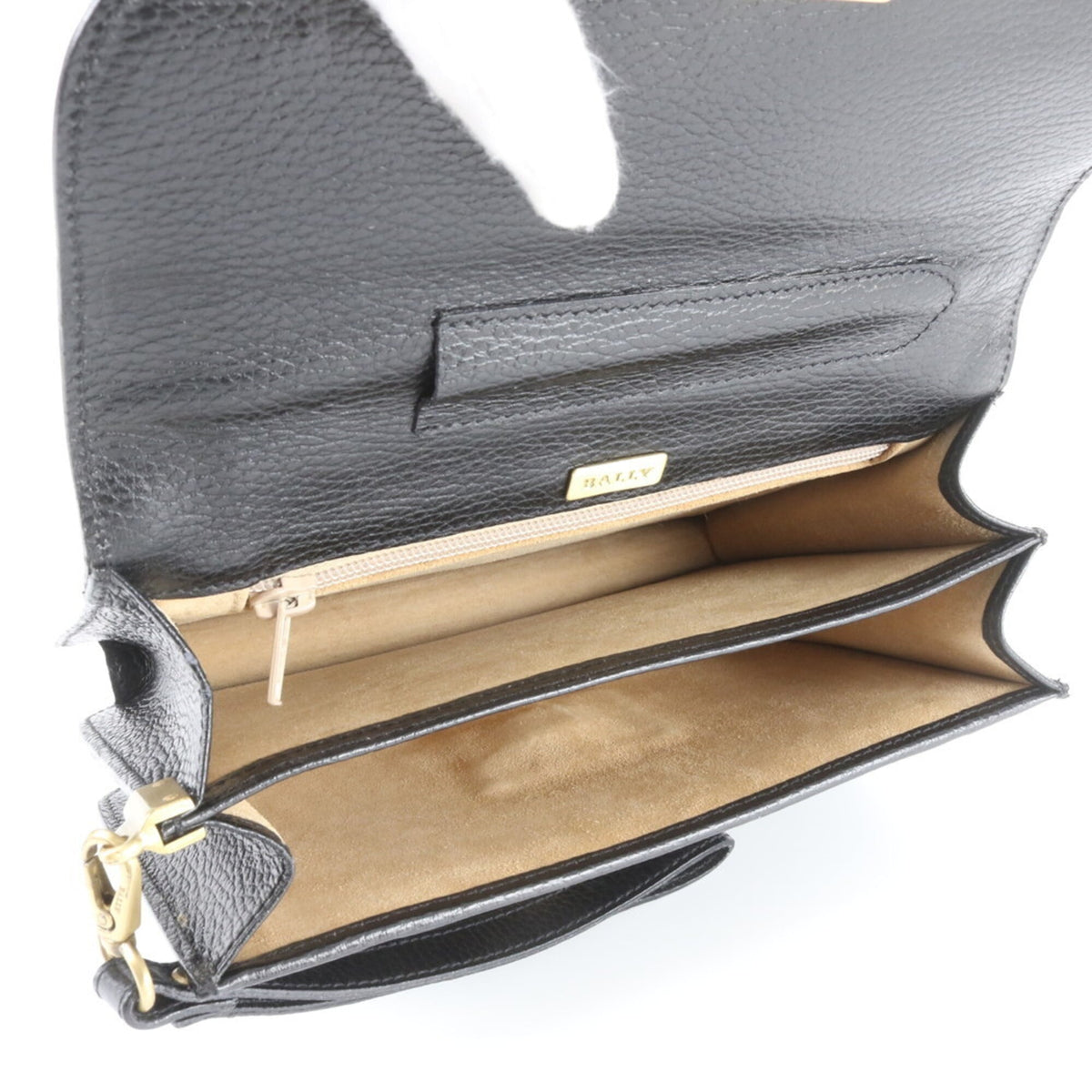 Bally Black Leather Clutch Bag Pouch (Pre-Owned)
