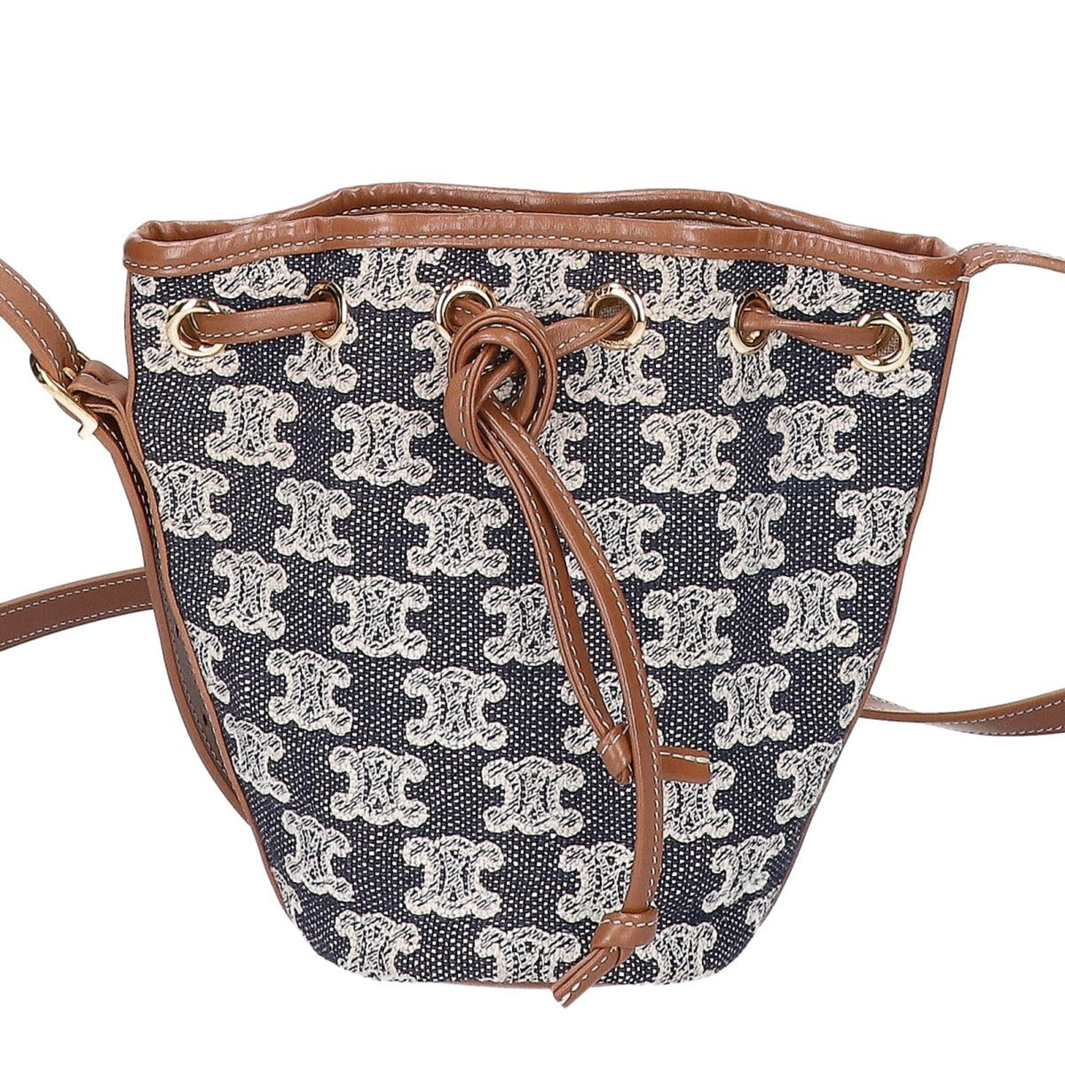 Celine Navy Canvas Shoulder Bag (Pre-Owned)