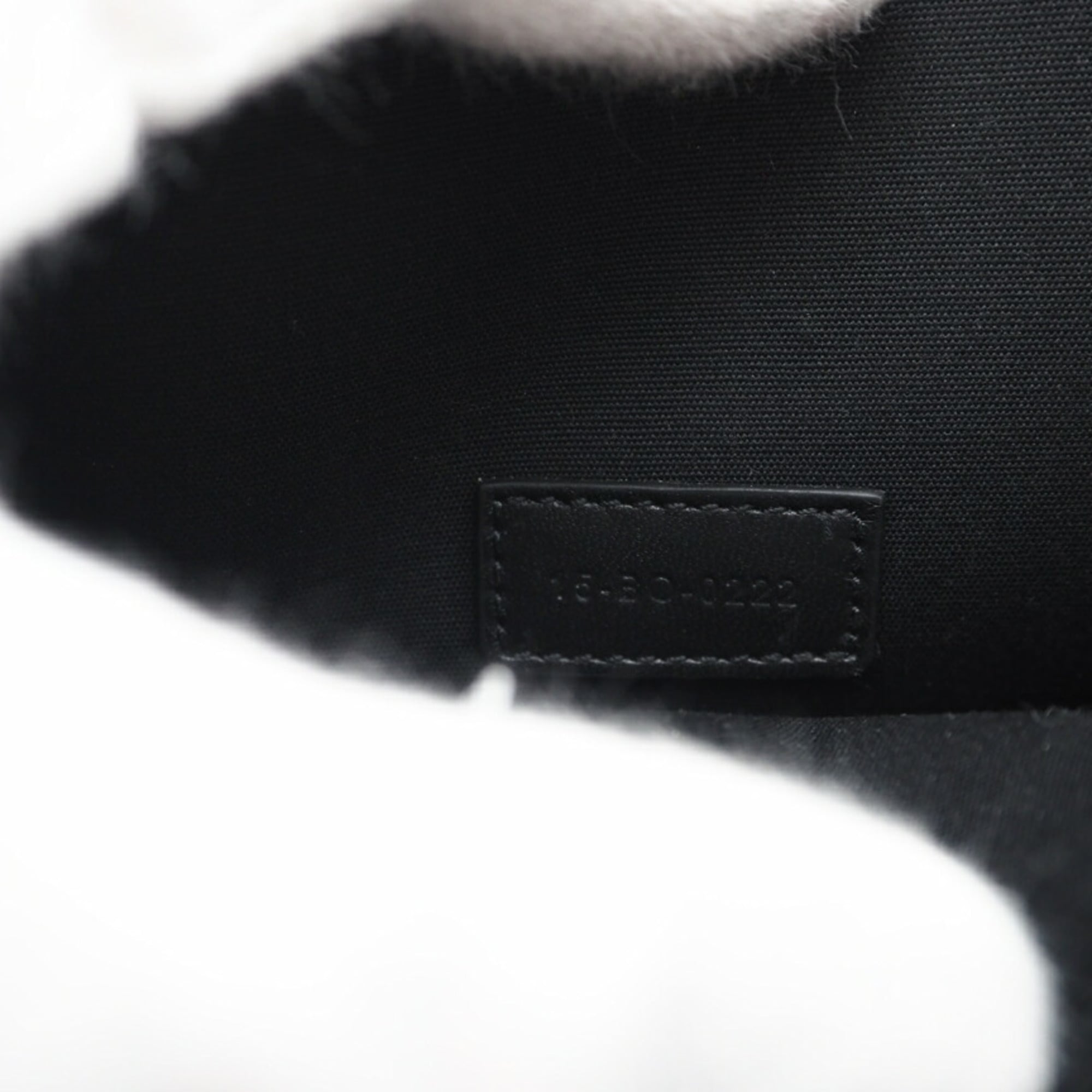 Christian Dior Black Gray Coated Canvas Shoulder Bag (Pre-Owned)