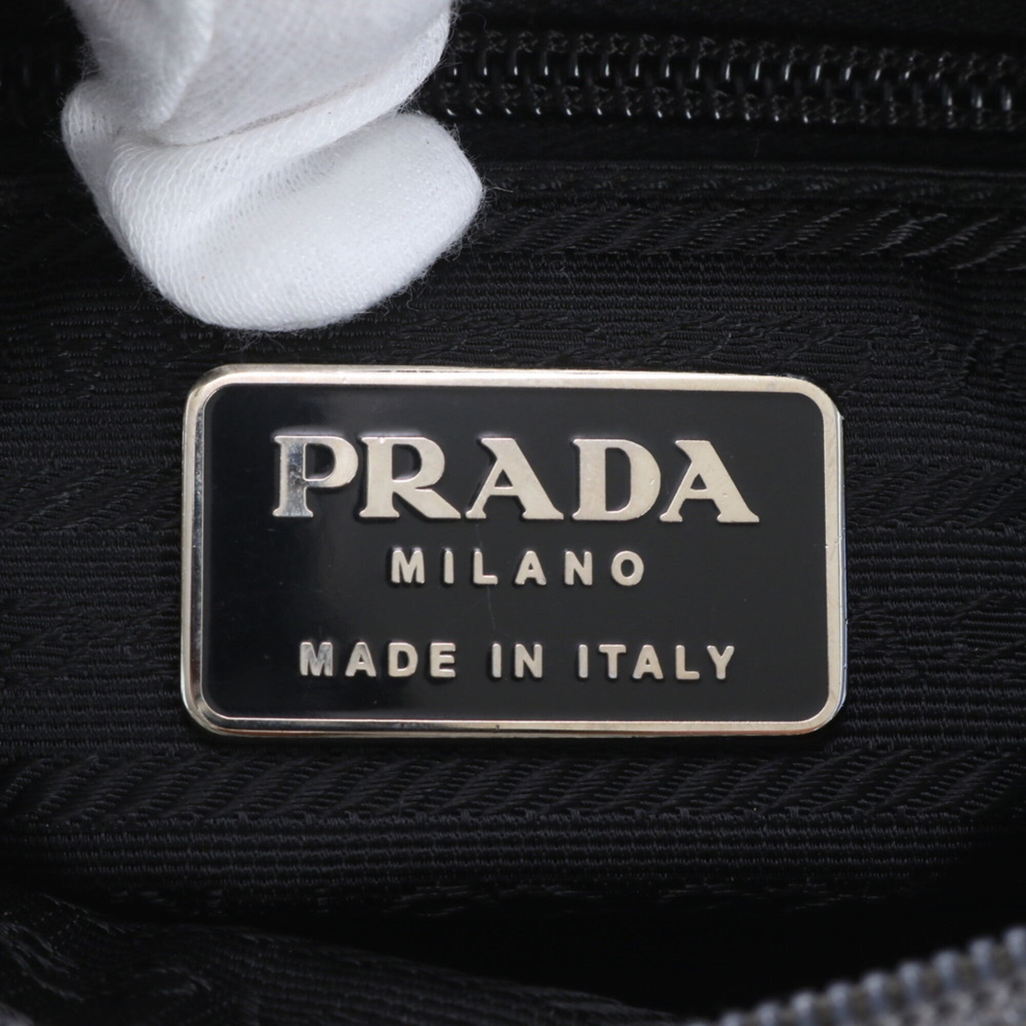 Prada Gray Handbag Shoulder Bag Tote Bag (Pre-Owned)