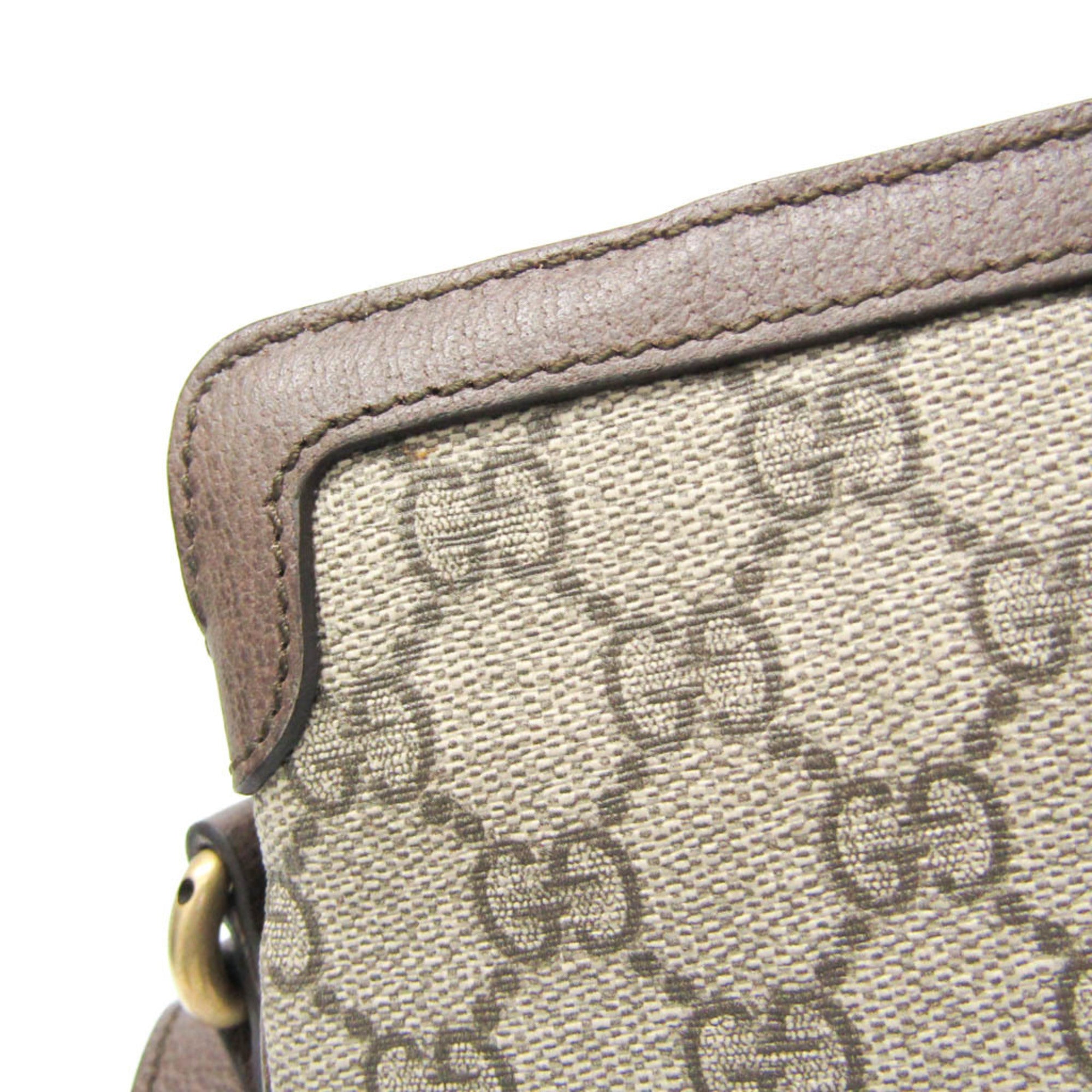 Gucci Ophidia Beige Pvc Shoulder Bag (Pre-Owned)