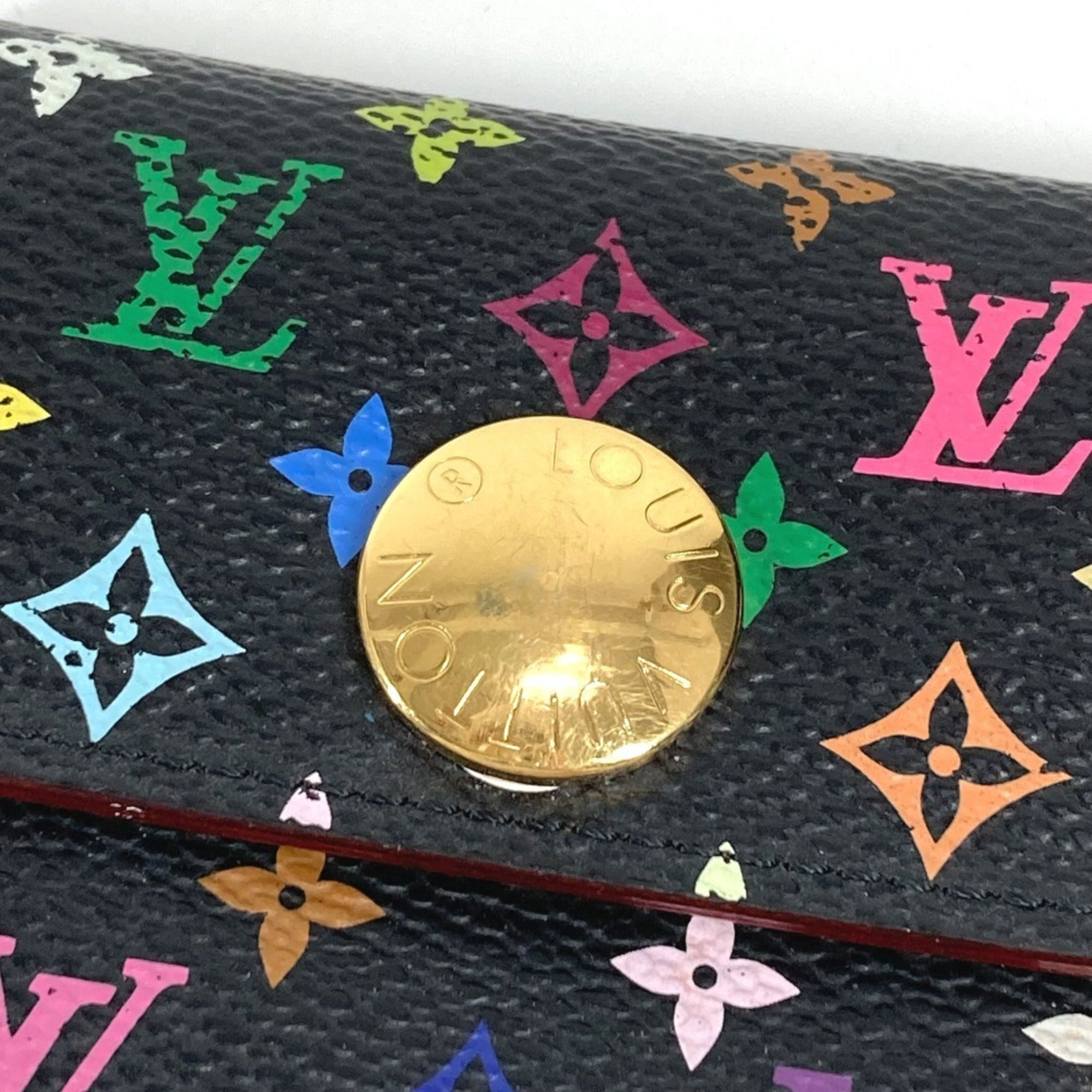 Louis Vuitton Black Noir Monogram Multicolore Coin Purse/Coin Case (Pre-Owned)