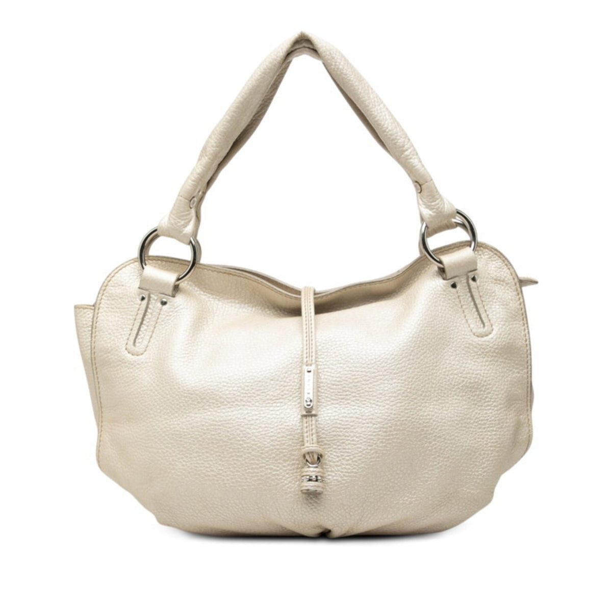 Celine Bittersweet White Leather Handbag (Pre-Owned)