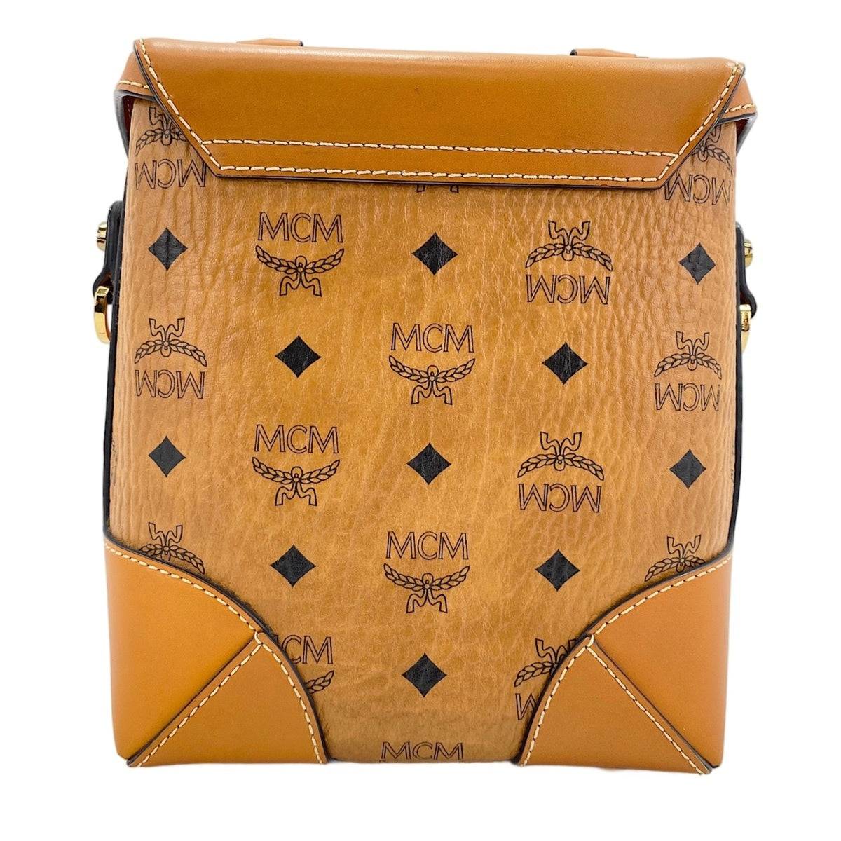 Mcm Orange Shoulder Bag (Pre-Owned)