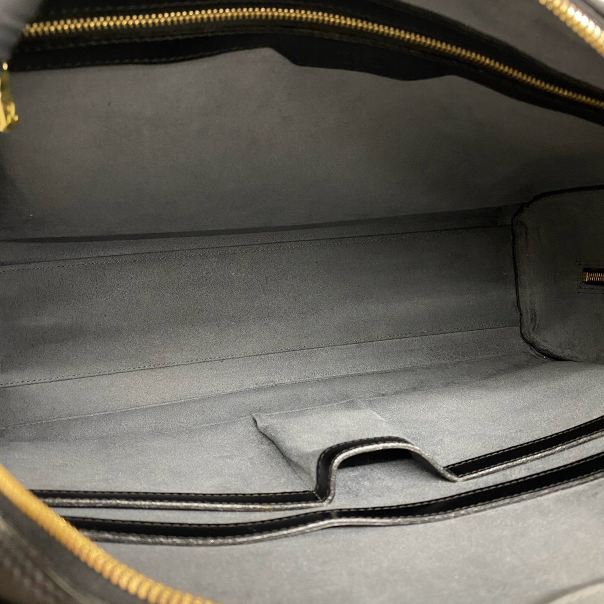 Louis Vuitton Black Leather Briefcase Handbag (Pre-Owned)