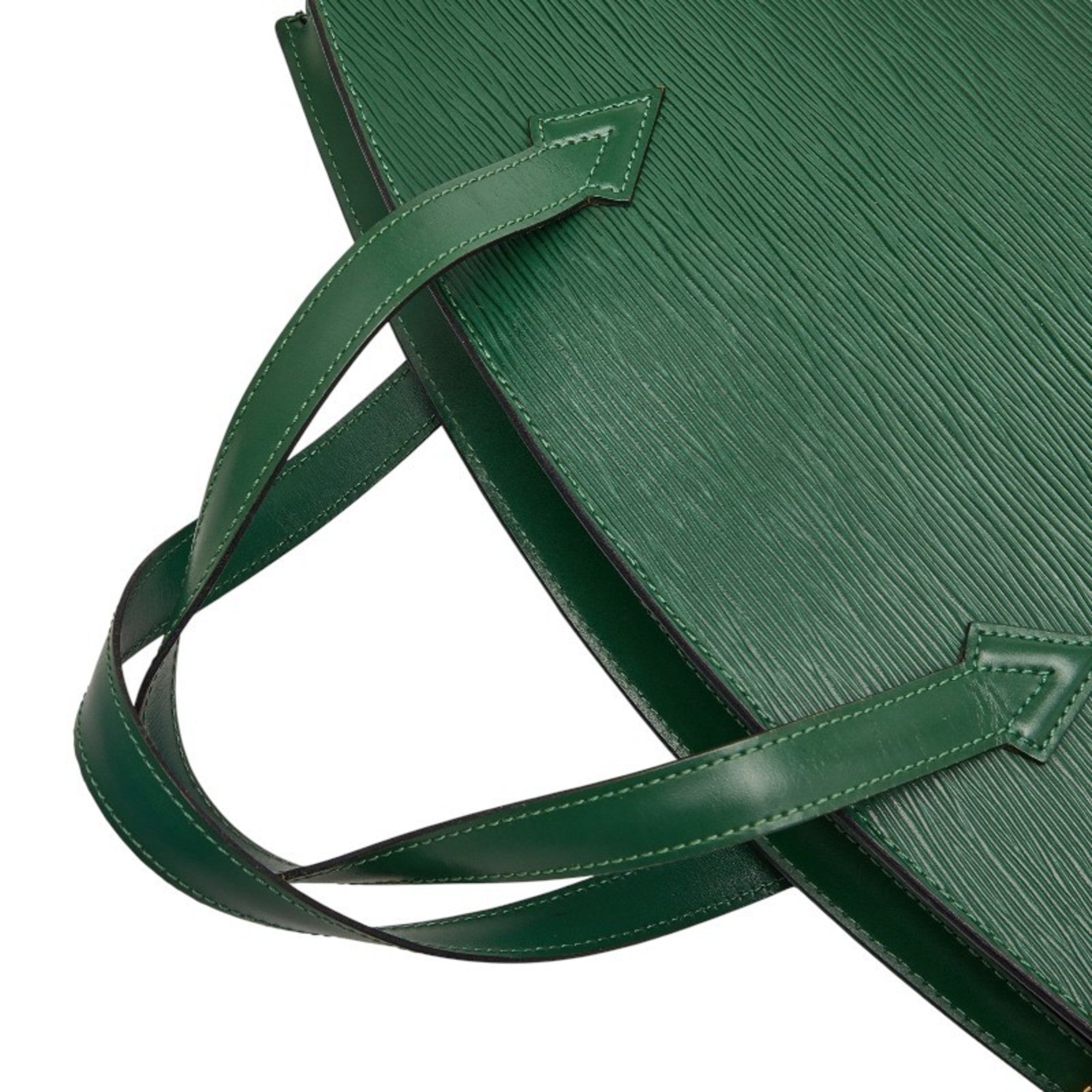 Louis Vuitton Borneo Green Leather Handbag (Pre-Owned)