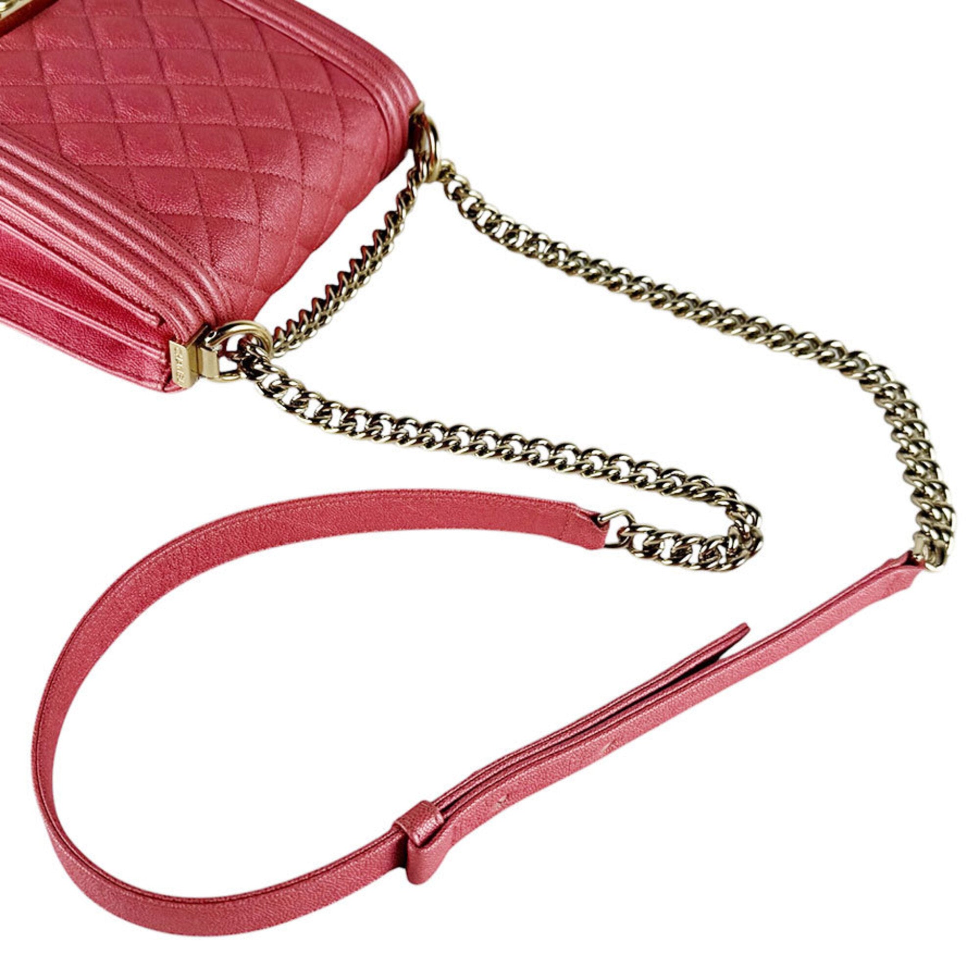 Chanel Pink Leather Shoulder Bag (Pre-Owned)