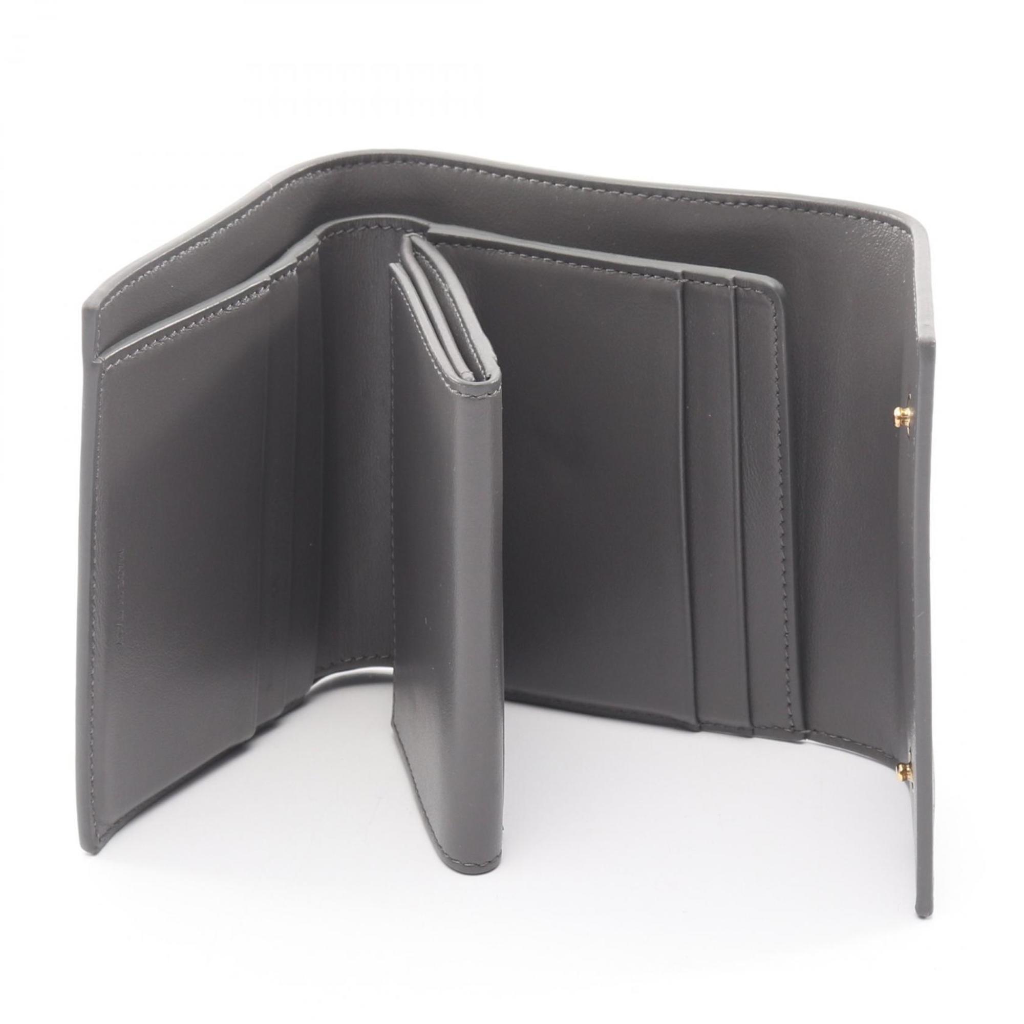 Celine Gray Leather Wallet (Tri-Fold) (Pre-Owned)