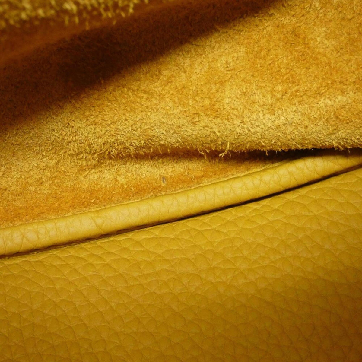 Hermes Yellow Taurillon Clemence Leather Handbag (Pre-Owned)