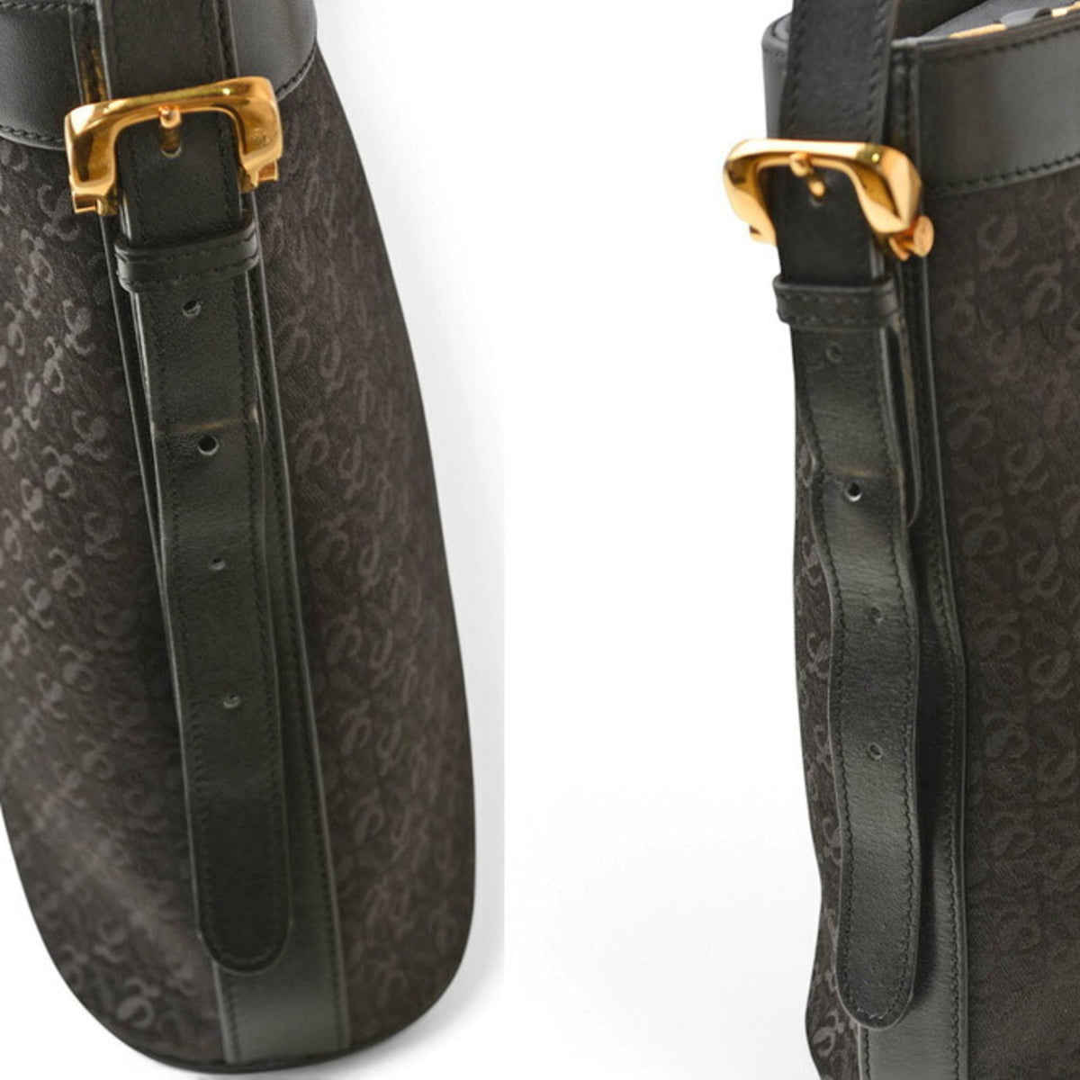 Loewe Black Canvas Leather Shoulder Bag (Pre-Owned)