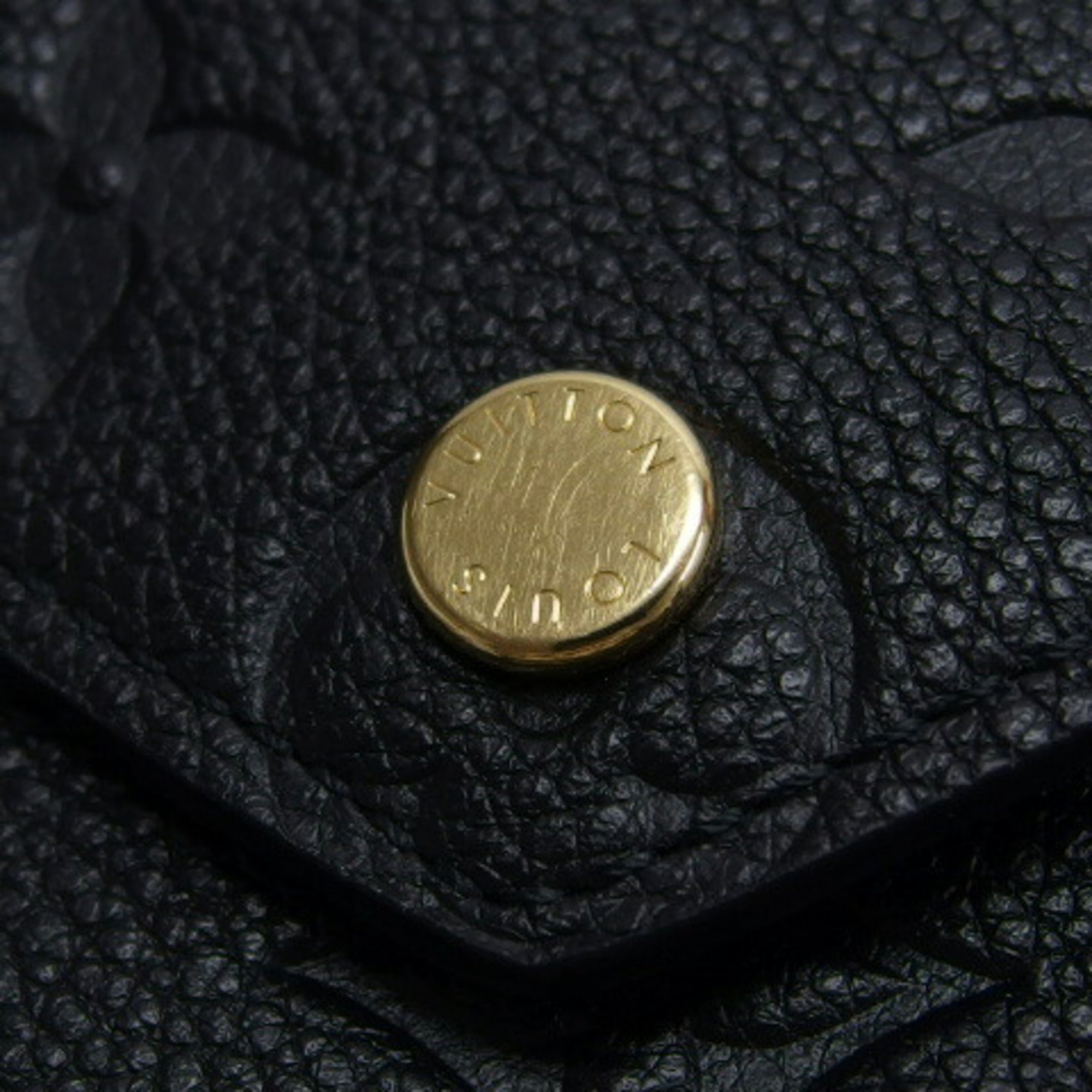 Louis Vuitton Black Noir Monogram Empreinte Leather Wallet (Tri-Fold) (Pre-Owned)