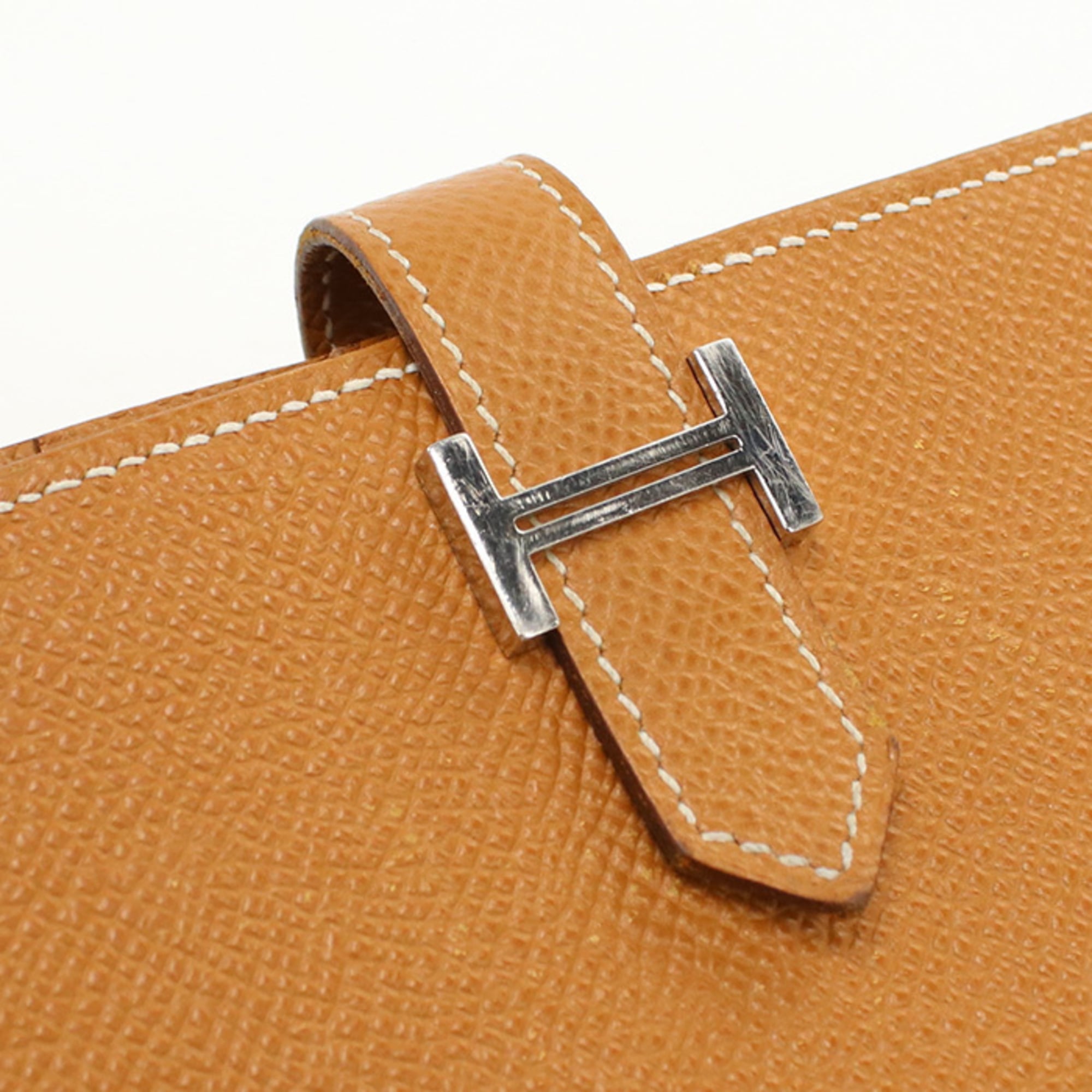 Hermes Gold Epsom Leather Long Wallet (Bi-Fold) (Pre-Owned)