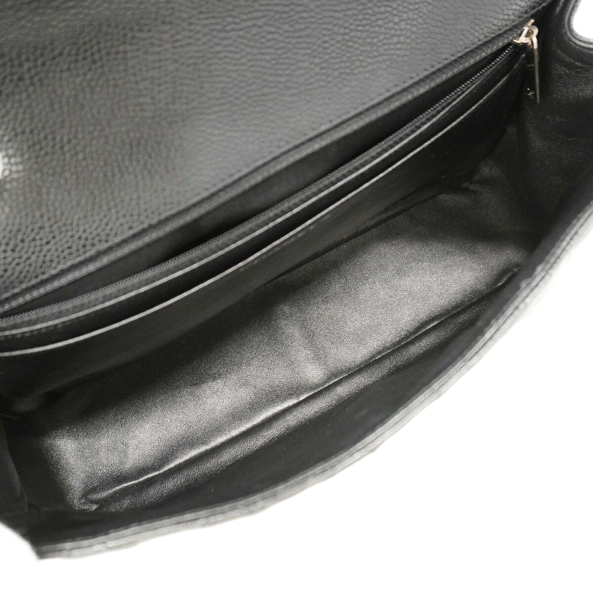 Chanel Black Grained Calfskin Shoulder Bag (Pre-Owned)