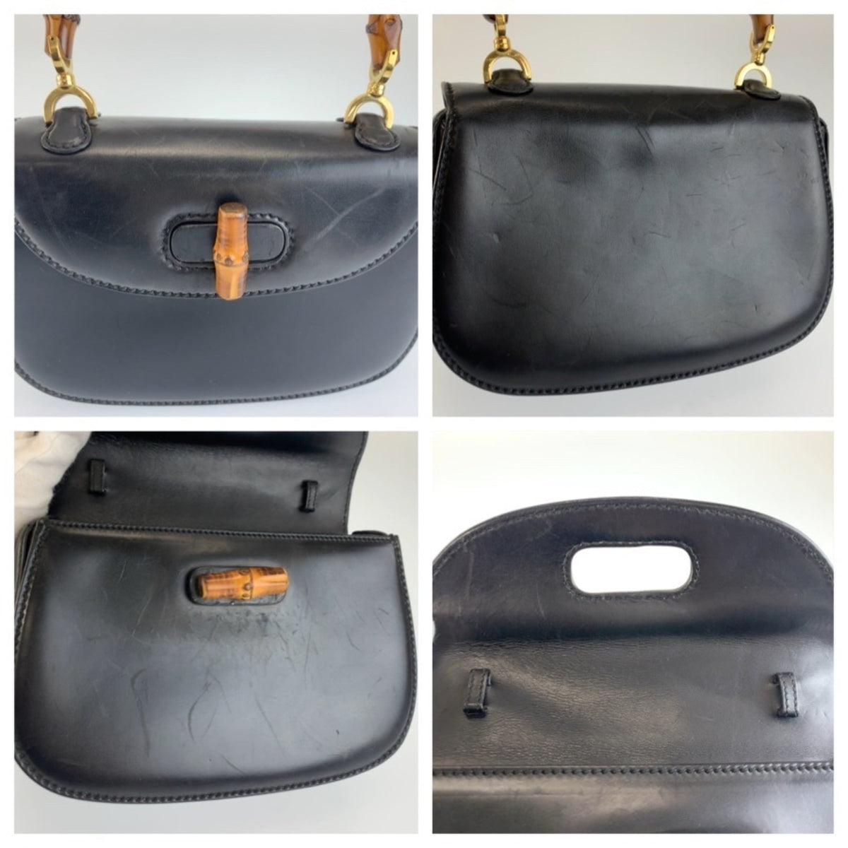 Gucci Black Leather Handbag (Pre-Owned)
