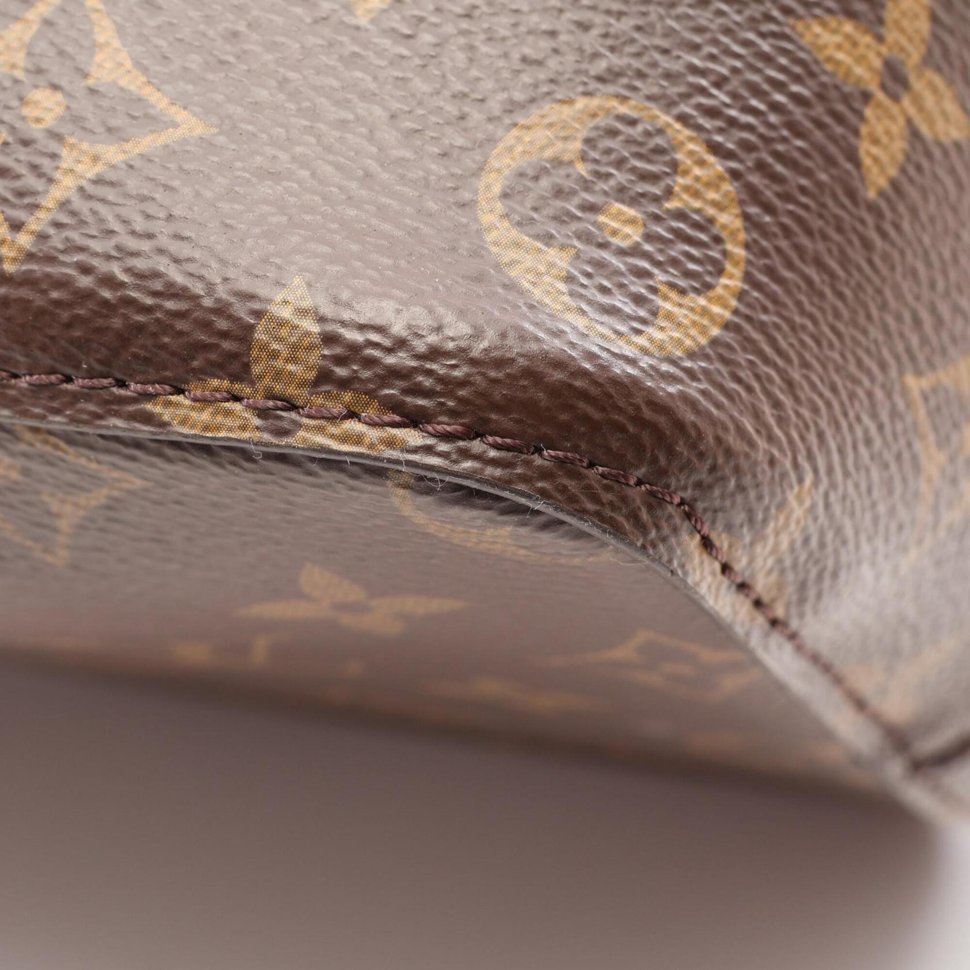 Louis Vuitton Brown Monogram Red Color Coated Canvas Leather Handbag Shoulder Bag (Pre-Owned)