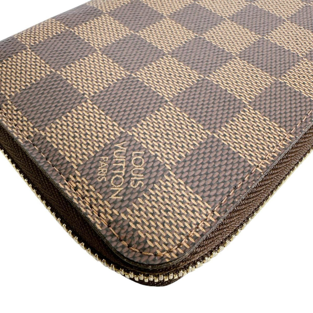 Louis Vuitton Brown Damier Canvas Ebene Or Damier Canvas Long Wallet (Bi-Fold) (Pre-Owned)