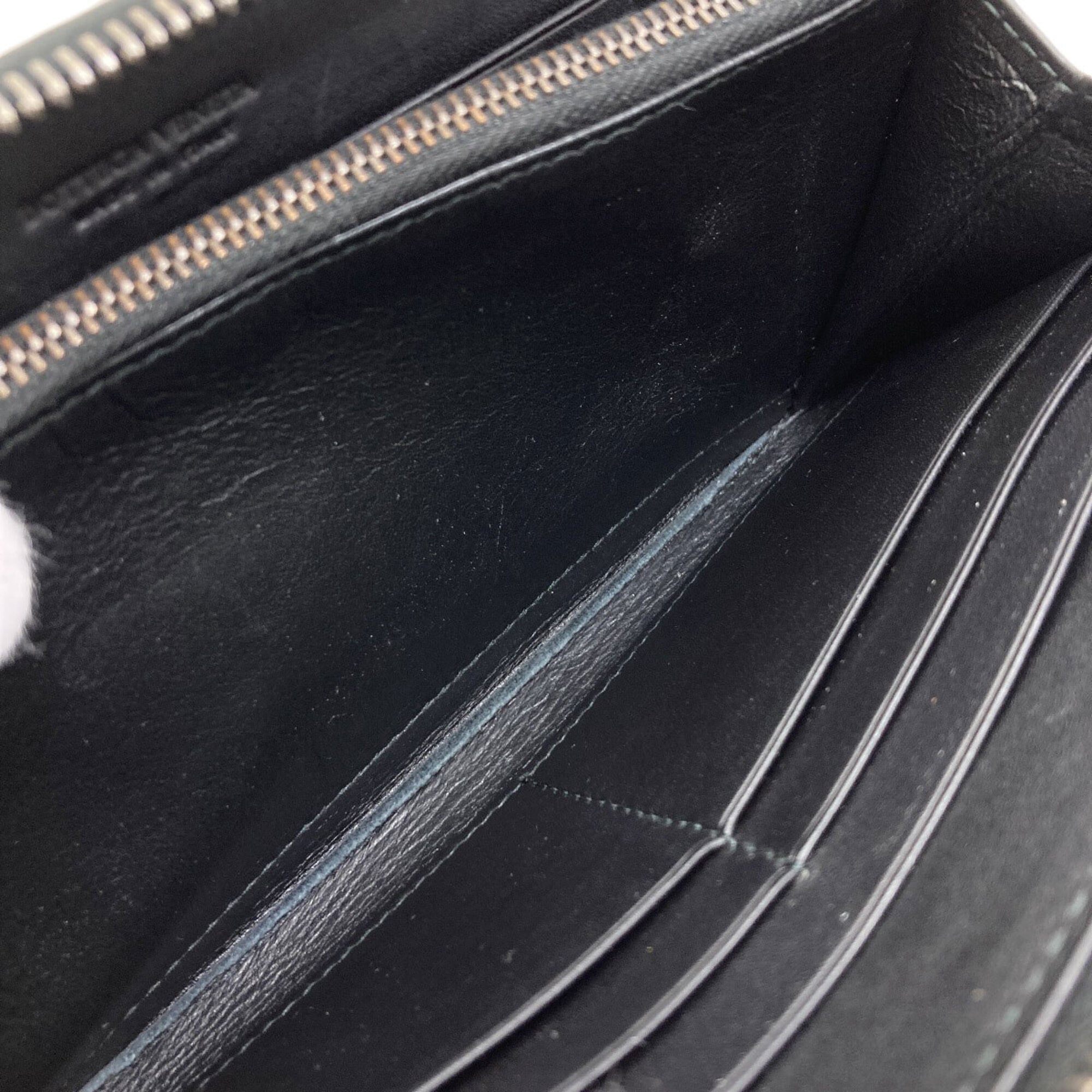 Bottega Veneta Black Leather Long Wallet (Bi-Fold) (Pre-Owned)
