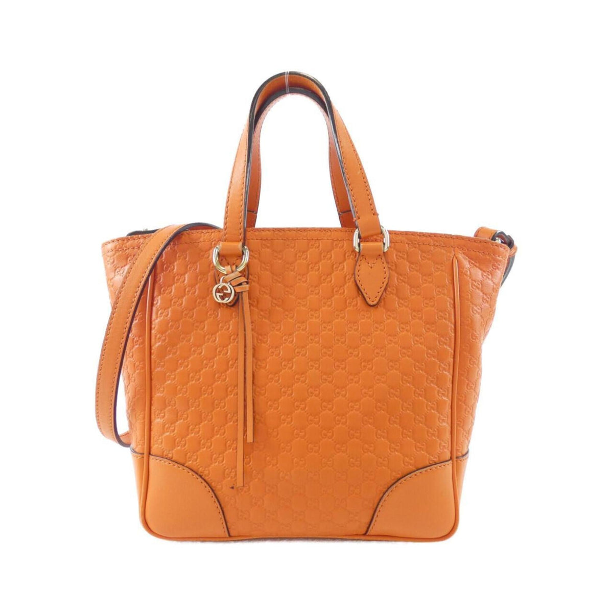 Gucci Orange Micro Gg Leather Handbag (Pre-Owned)