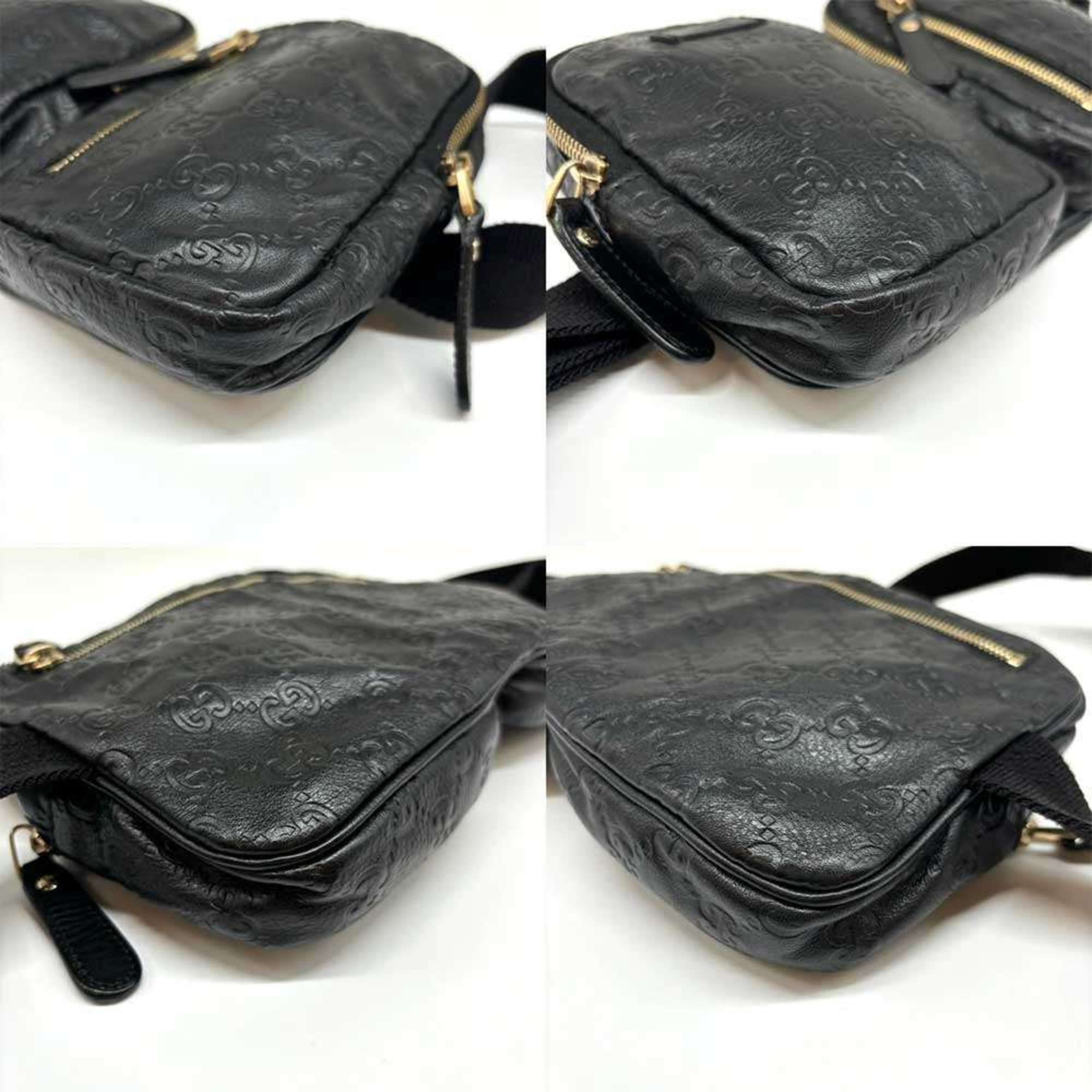 Gucci Black Leather Pouch Sling Bag (Pre-Owned)
