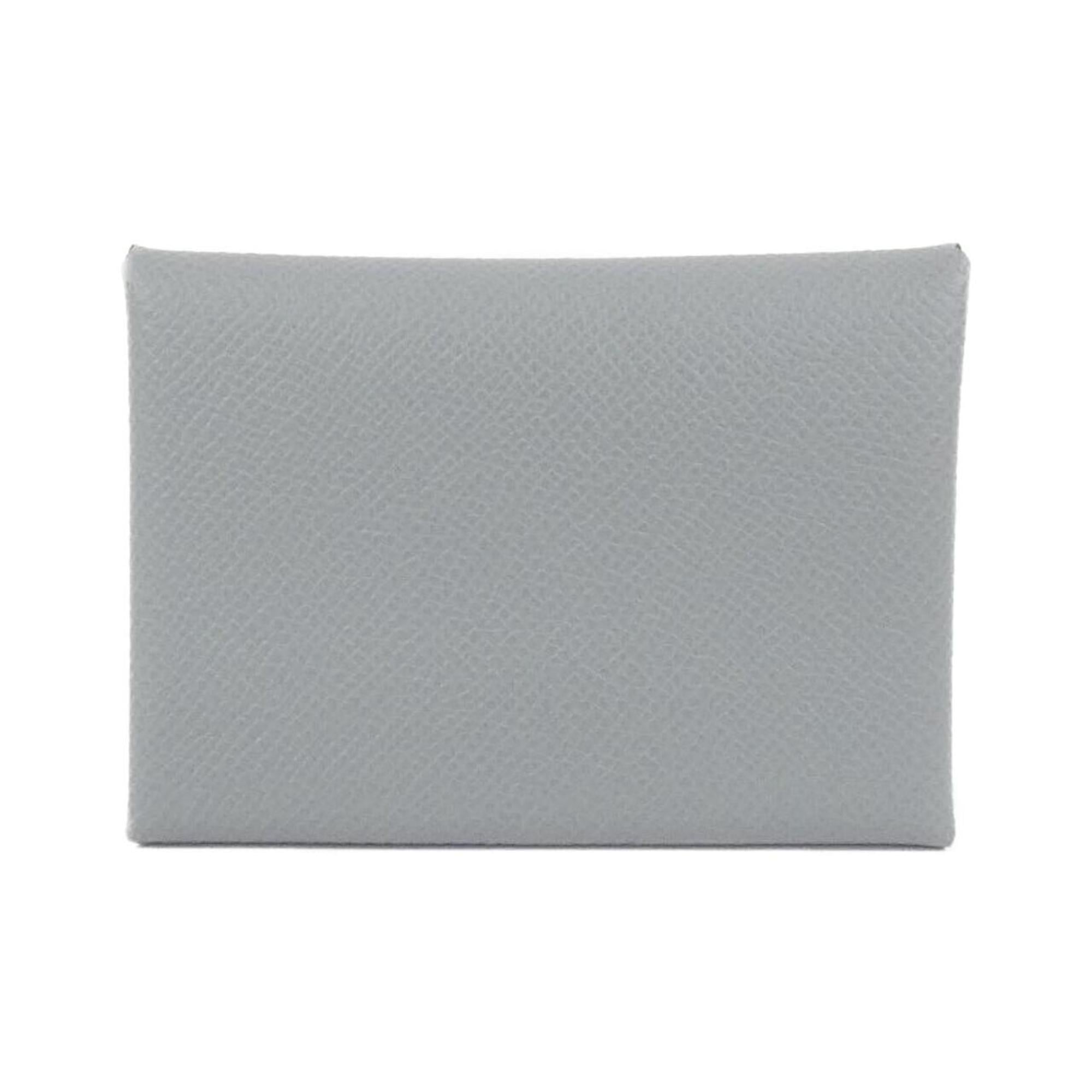 Hermes Blue Gray Epsom Leather Coin Purse/Coin Case (Pre-Owned)