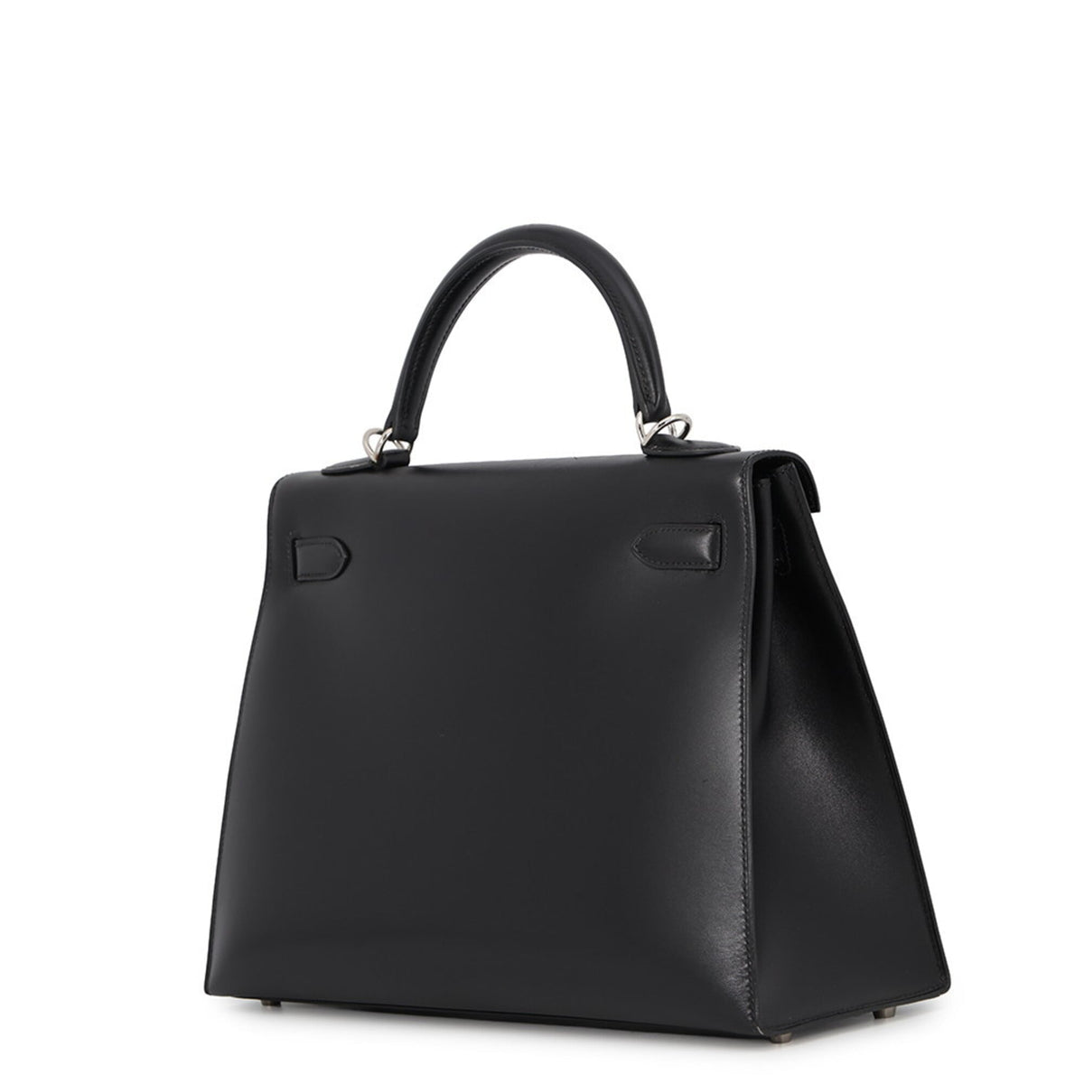 Hermes Kelly Black Box Calf Leather Handbag (Pre-Owned)