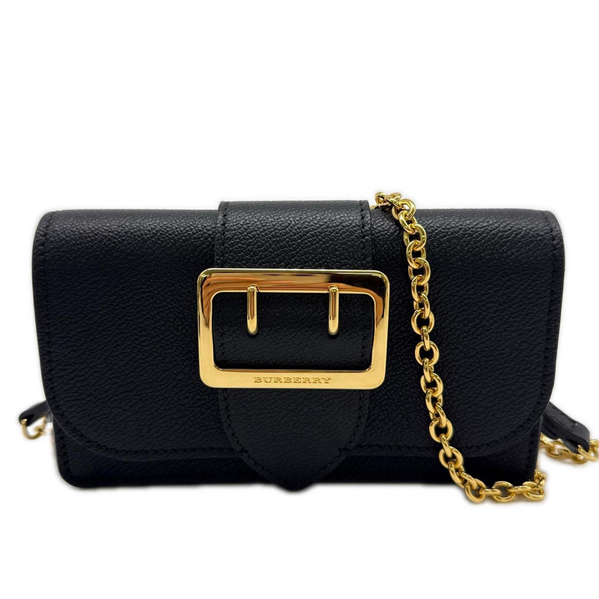 Burberry Black Leather Shoulder Bag (Pre-Owned)