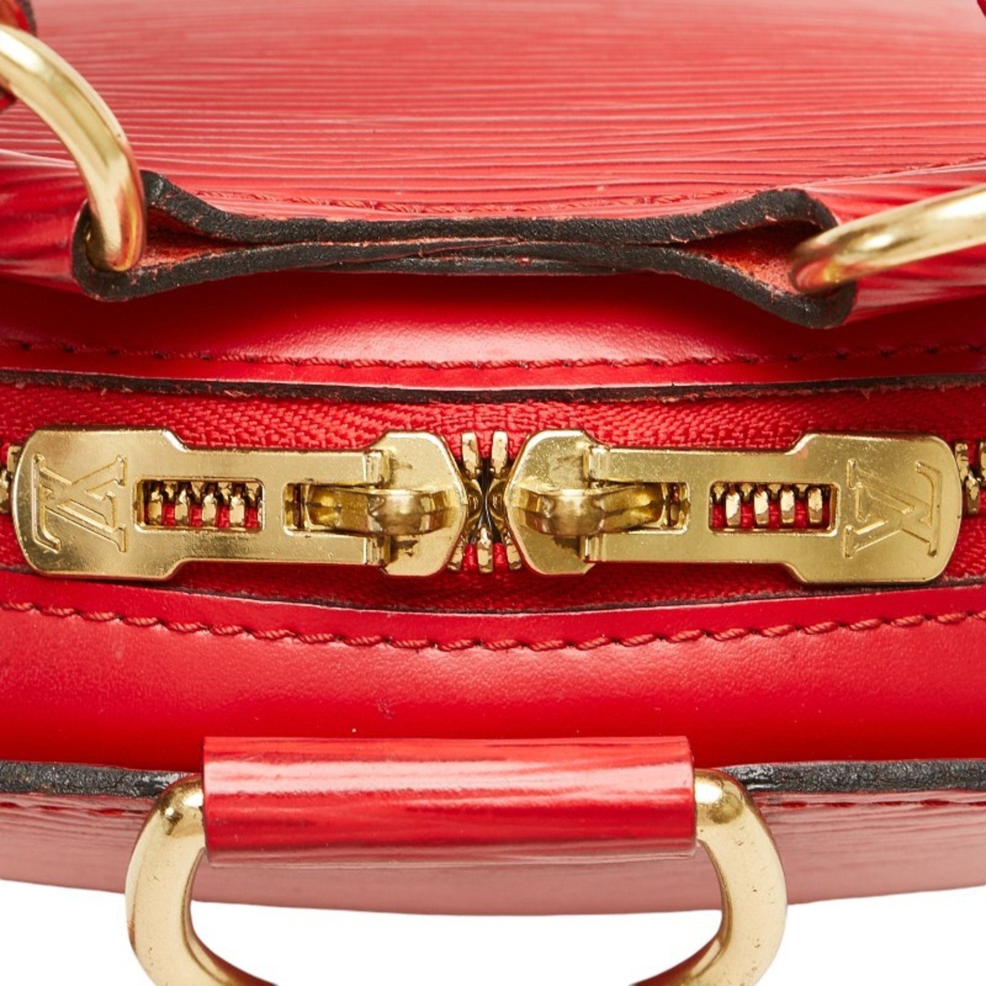 Louis Vuitton Castilian Red Leather Backpack (Pre-Owned)
