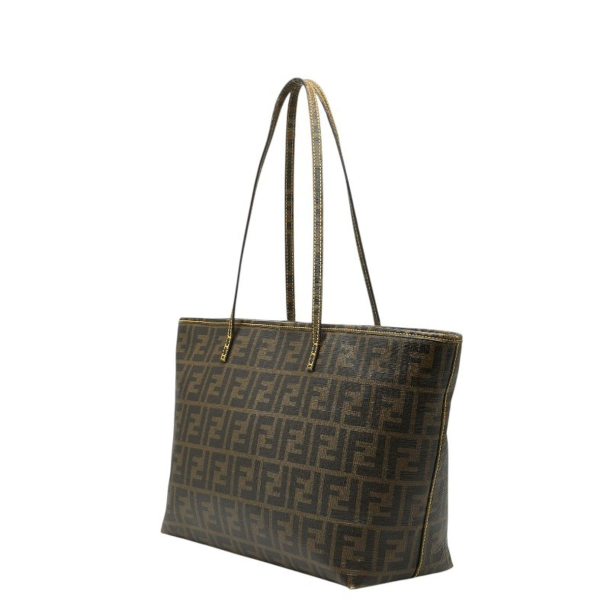 Fendi Brown Pvc Leather Tote Bag (Pre-Owned)