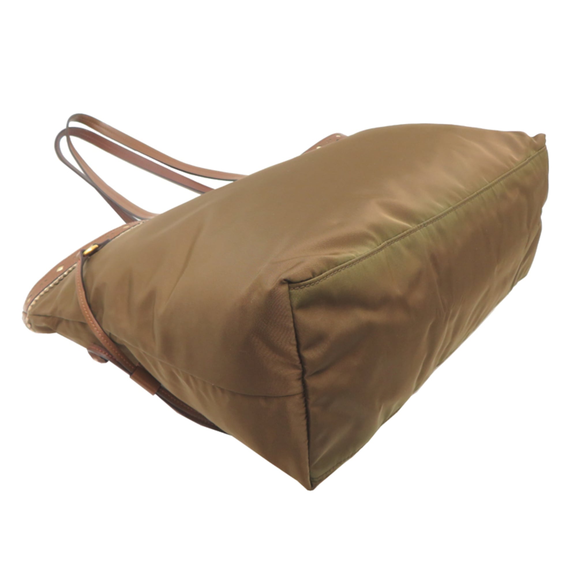 Prada Khaki Nylon Tote Bag (Pre-Owned)