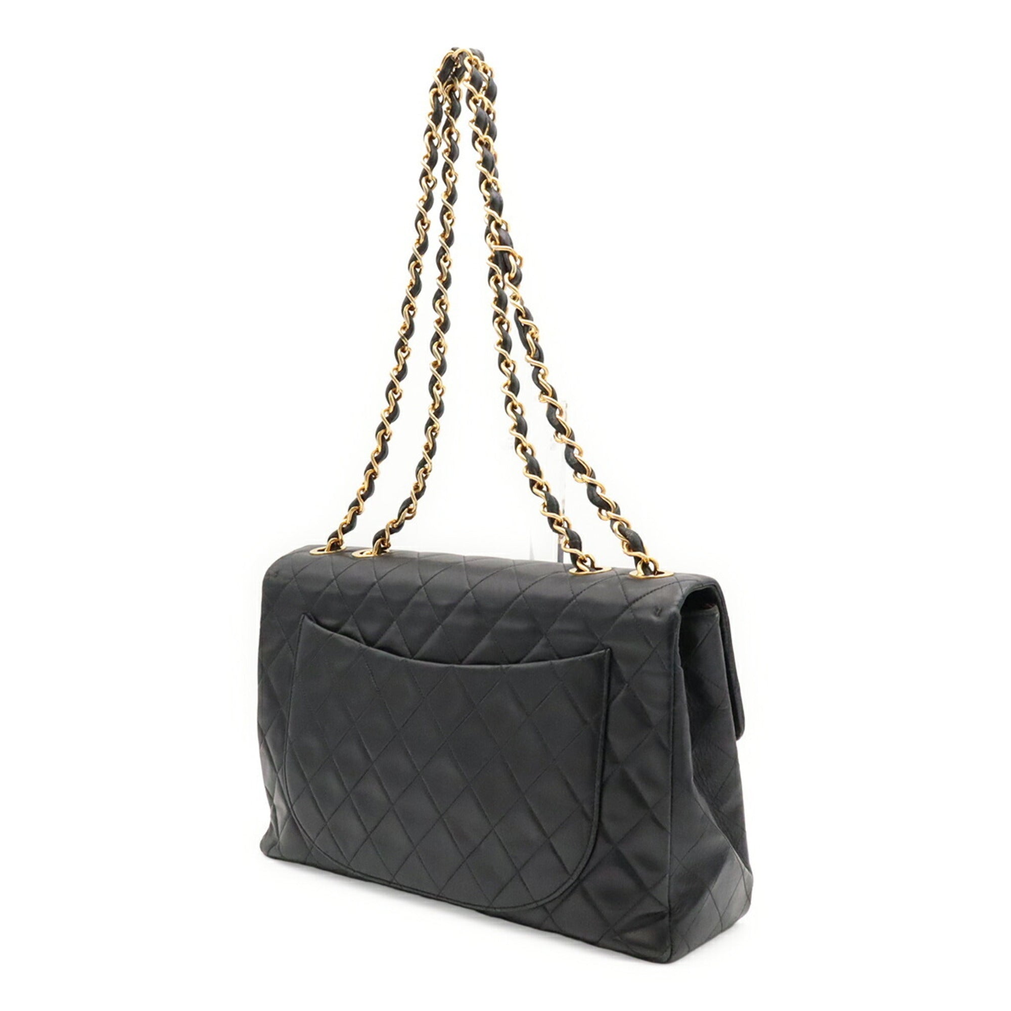 Chanel Black Leather Shoulder Bag (Pre-Owned)