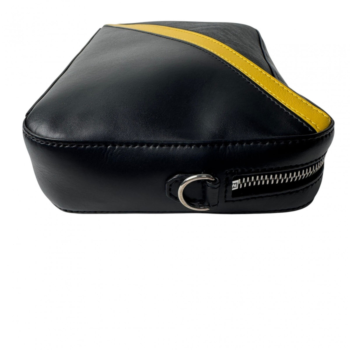 Fendi Black Gray Yellow Leather Pvc Shoulder Bag (Pre-Owned)