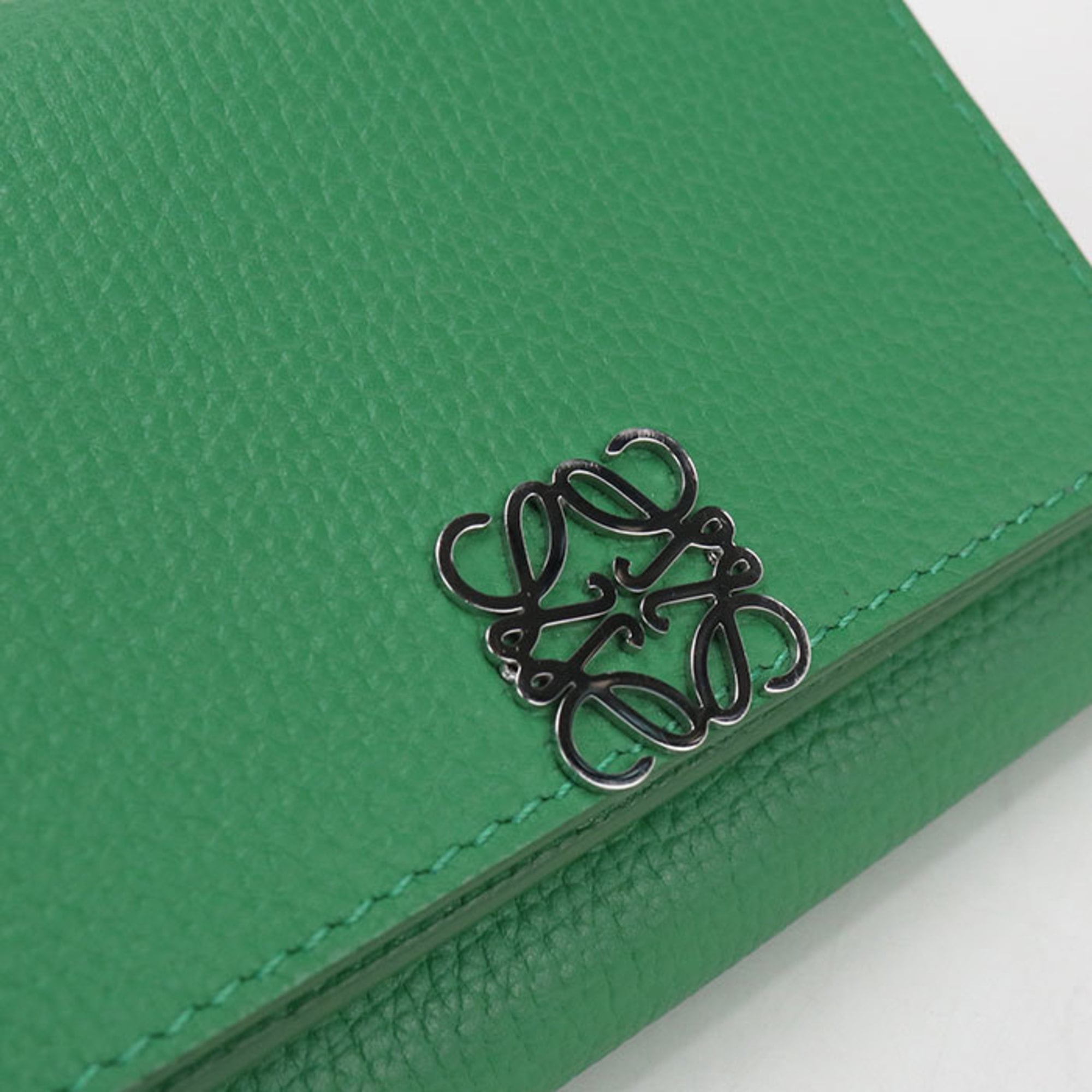 Loewe Green Leather Wallet (Tri-Fold) (Pre-Owned)