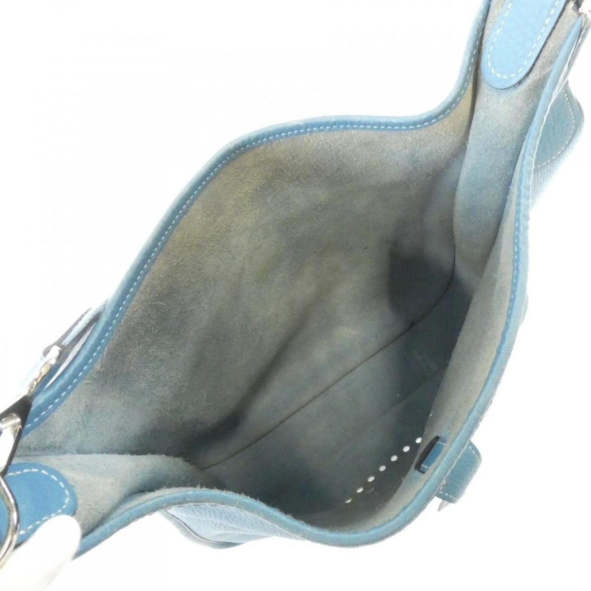 Hermes Blue Jean Taurillon Clemence Leather Shoulder Bag (Pre-Owned)