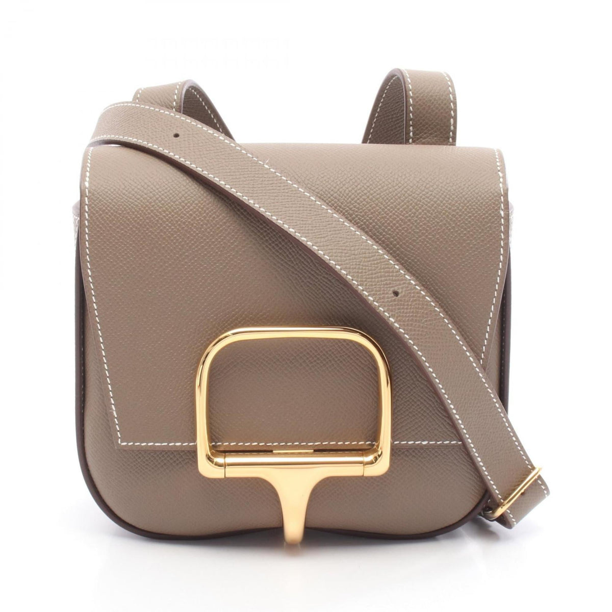 Hermes Gray Leather Epsom Leather Shoulder Bag (Pre-Owned)