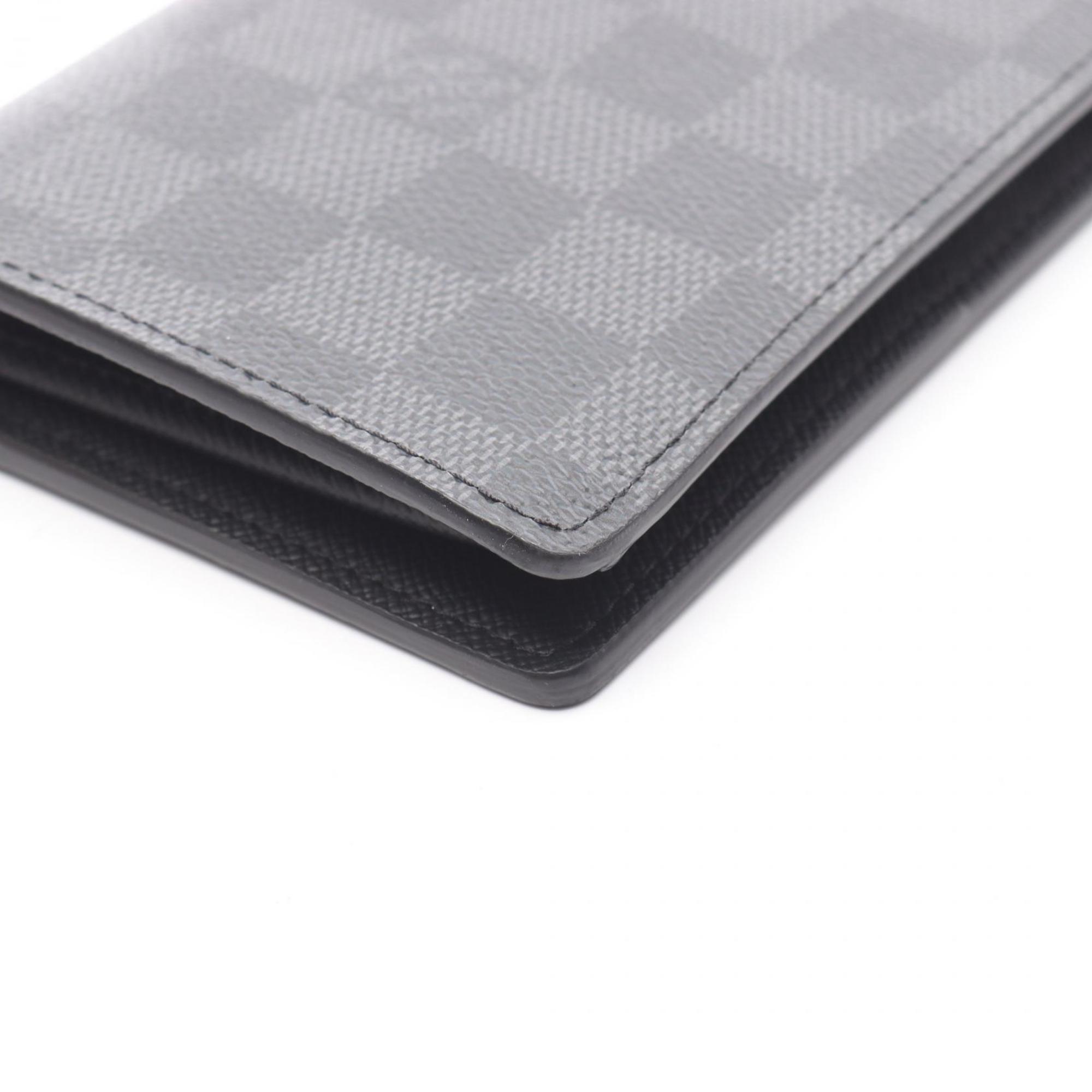 Louis Vuitton Black Damier Graphite Leather Pvc Long Wallet (Bi-Fold) (Pre-Owned)