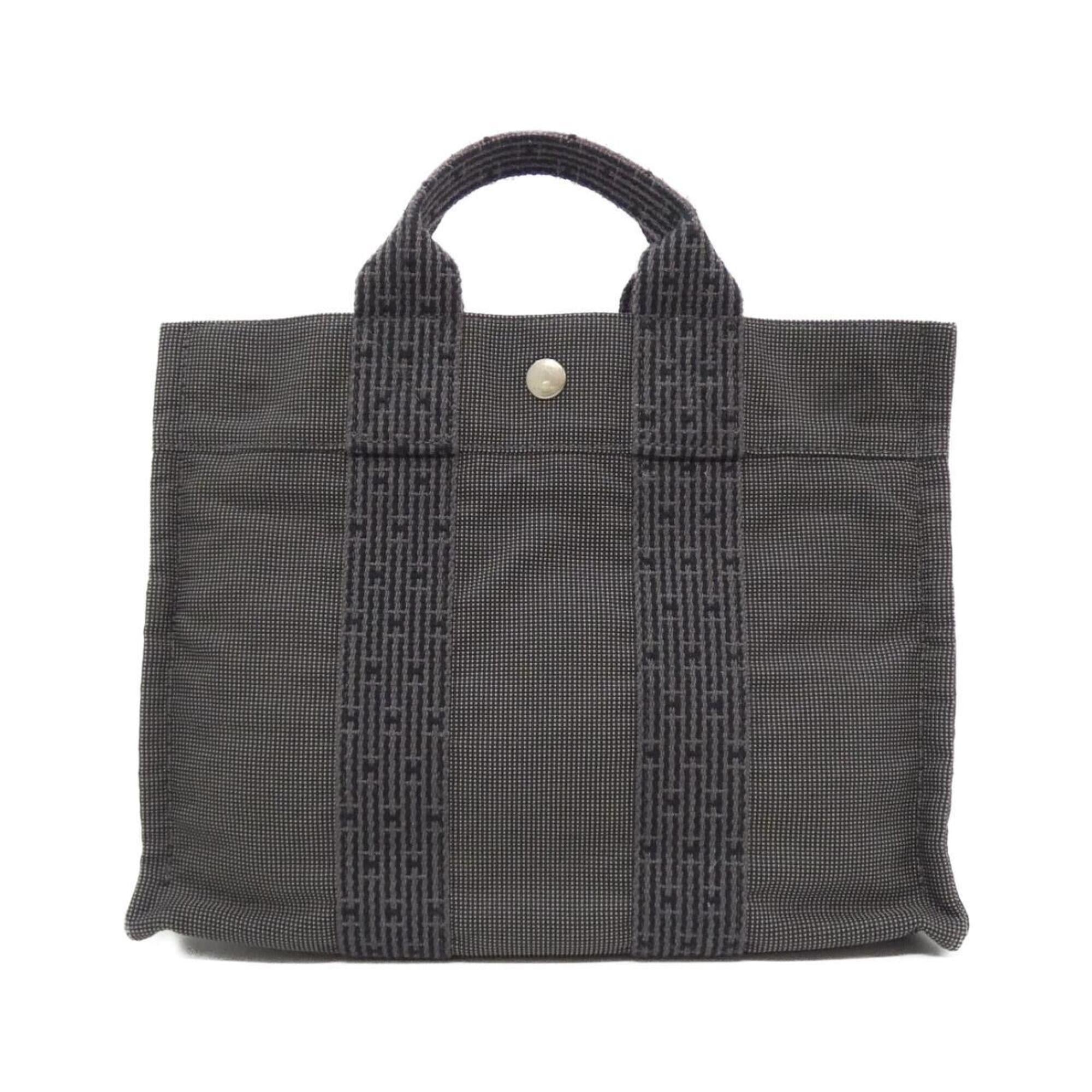 Hermes Black Canvas Handbag (Pre-Owned)