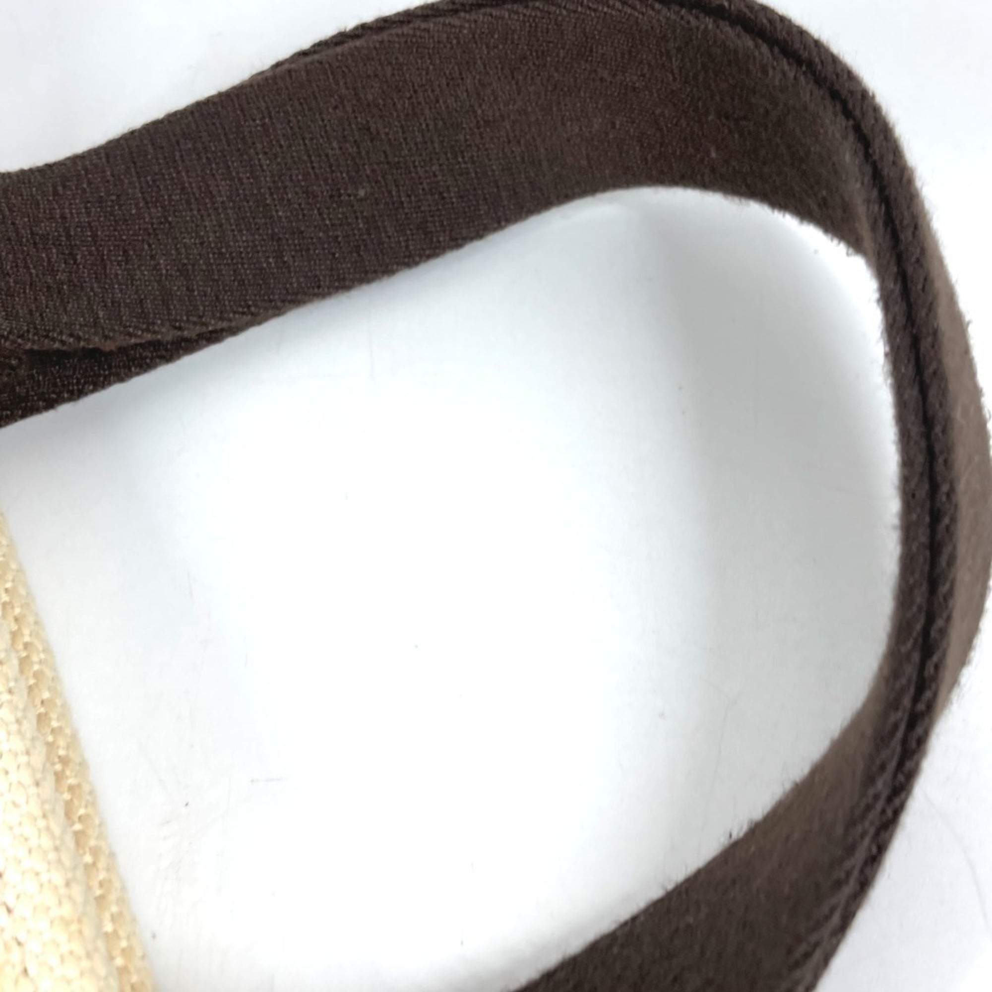 Louis Vuitton Brown White Canvas Handbag Tote Bag (Pre-Owned)