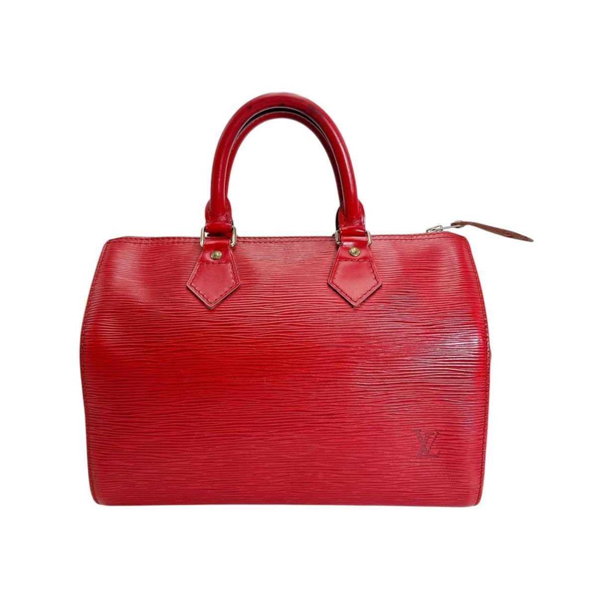 Louis Vuitton Castilian Red Red Color Epi Leather Handbag (Pre-Owned)