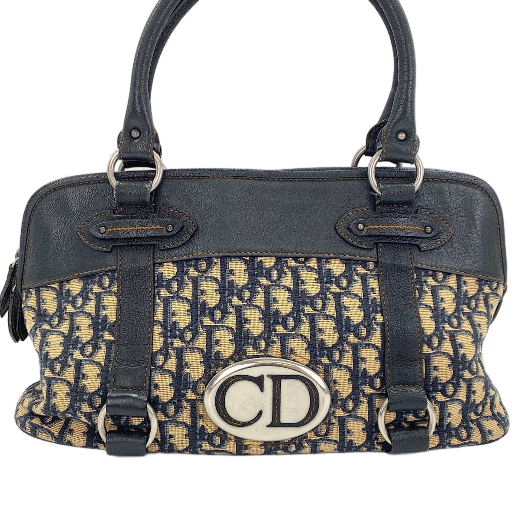 Christian Dior Trotter Navy Trotter Tote Bag (Pre-Owned)
