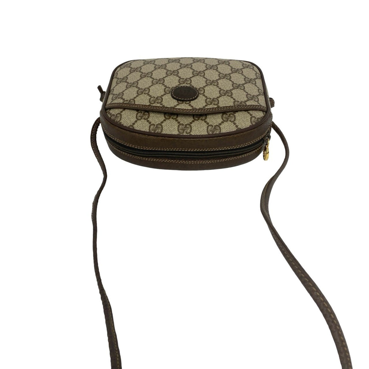 Gucci Brown Leather Pvc Pochette Shoulder Bag (Pre-Owned)