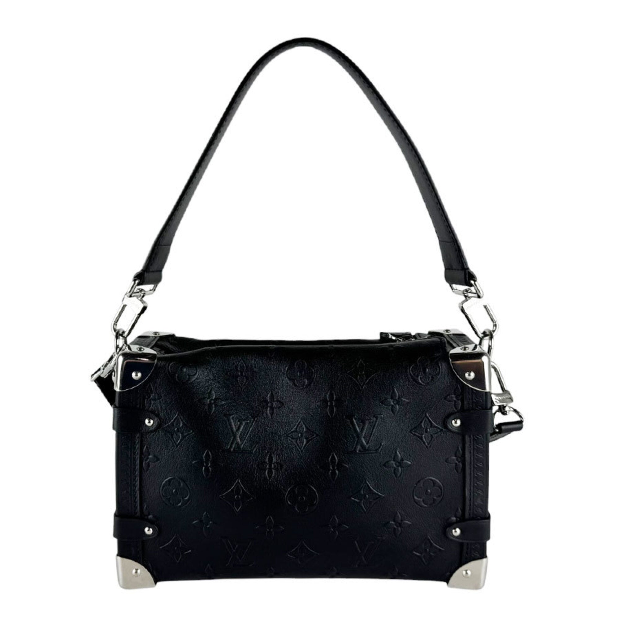 Louis Vuitton Black Monogram Leather Handbag Shoulder Bag (Pre-Owned)