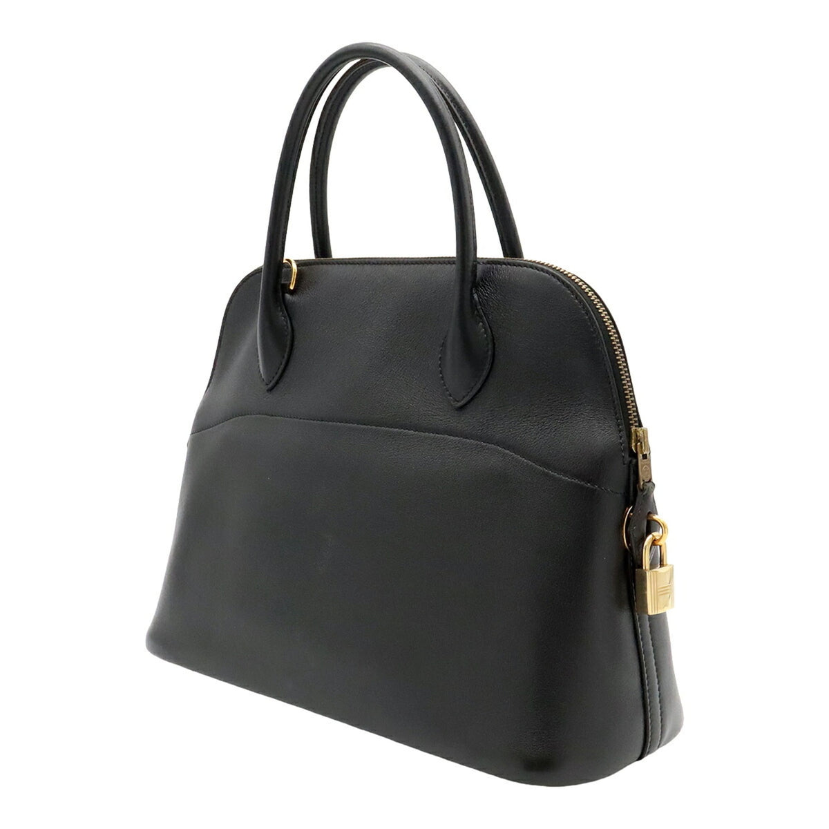 Hermes Black Gulliver Leather Handbag Shoulder Bag (Pre-Owned)