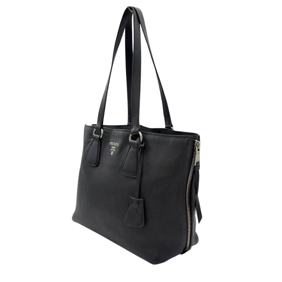 Prada Black Leather Tote Bag (Pre-Owned)