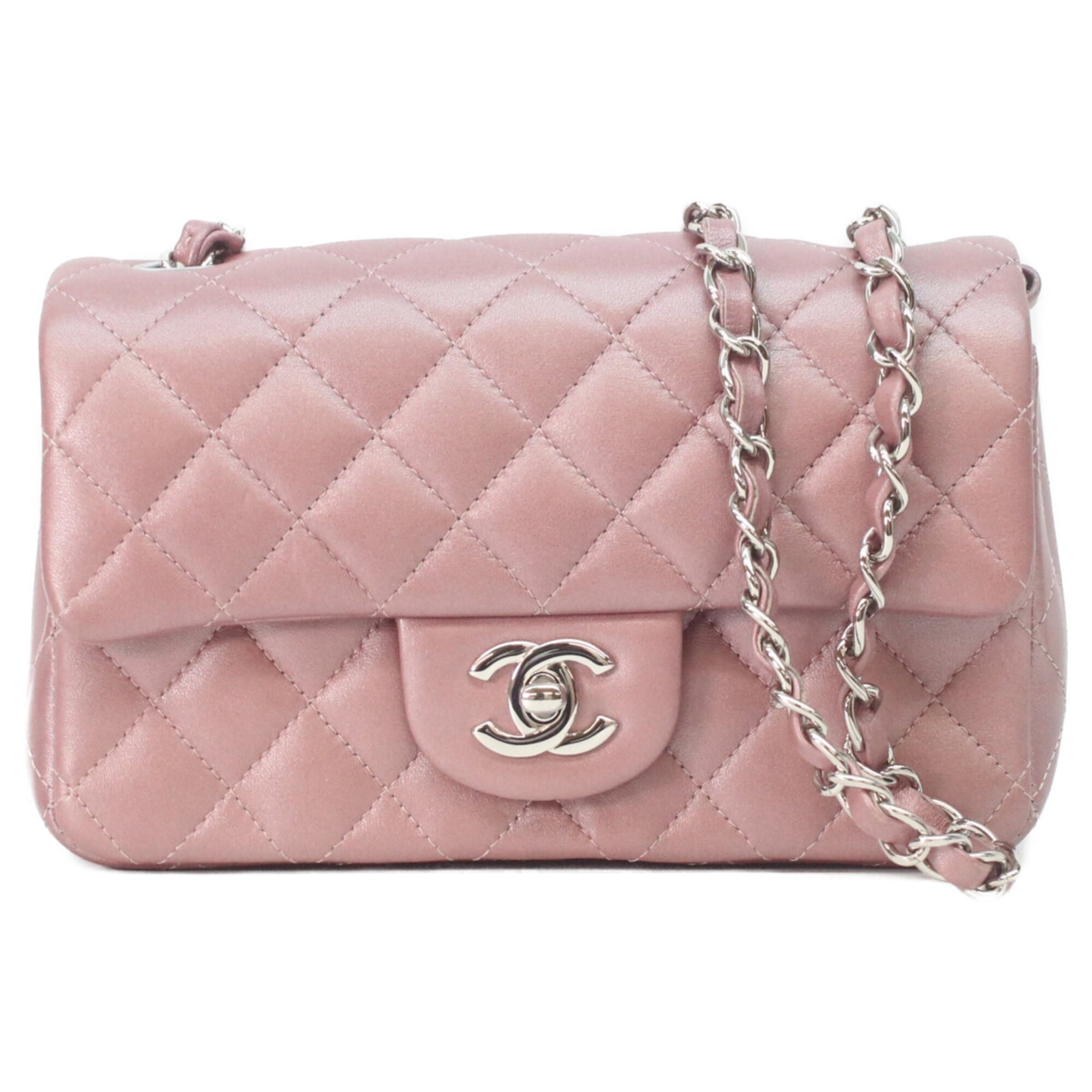 Chanel Metallic Pink Leather Shoulder Bag (Pre-Owned)