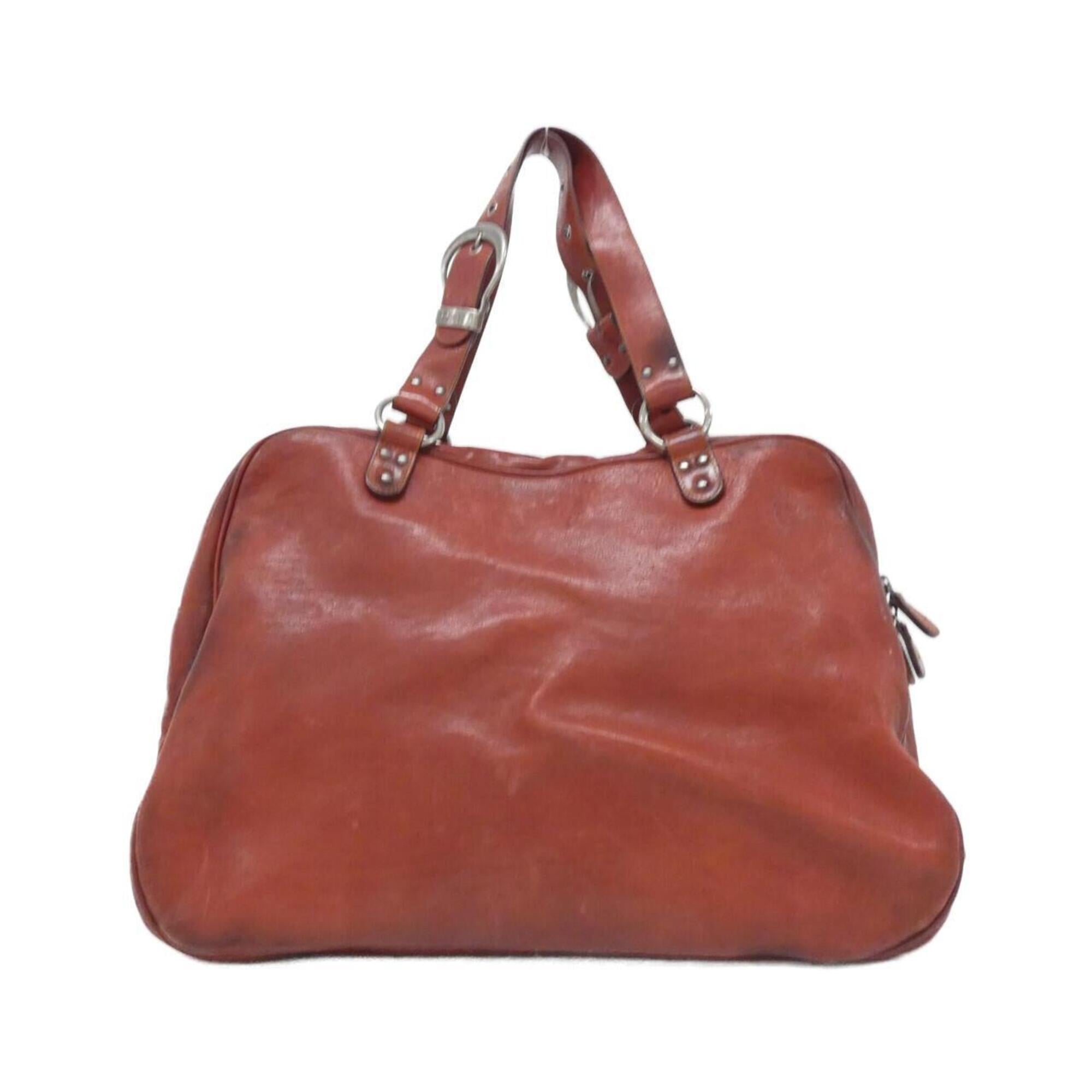 Christian Dior Bordeaux Leather Handbag (Pre-Owned)